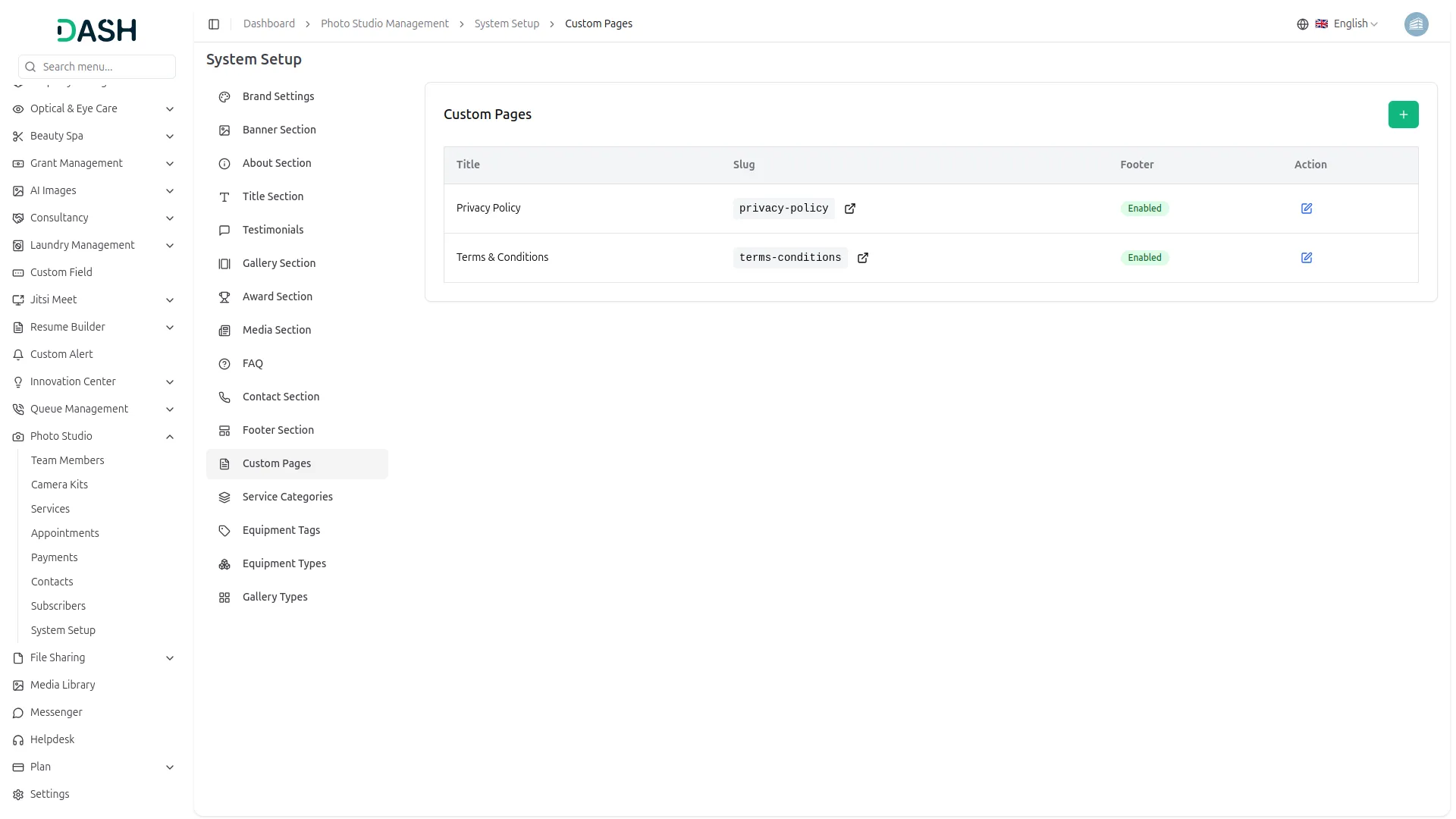 Custom Pages