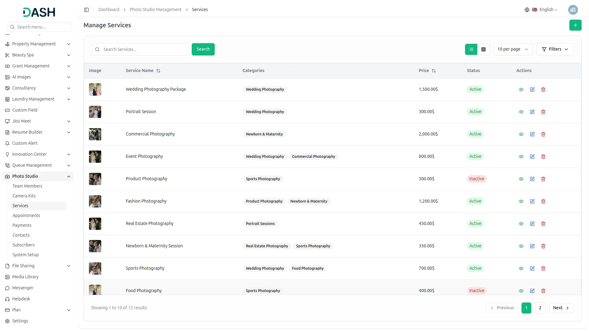 Manage Services