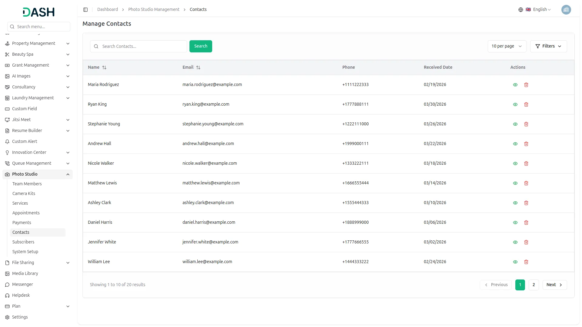 Manage Contacts