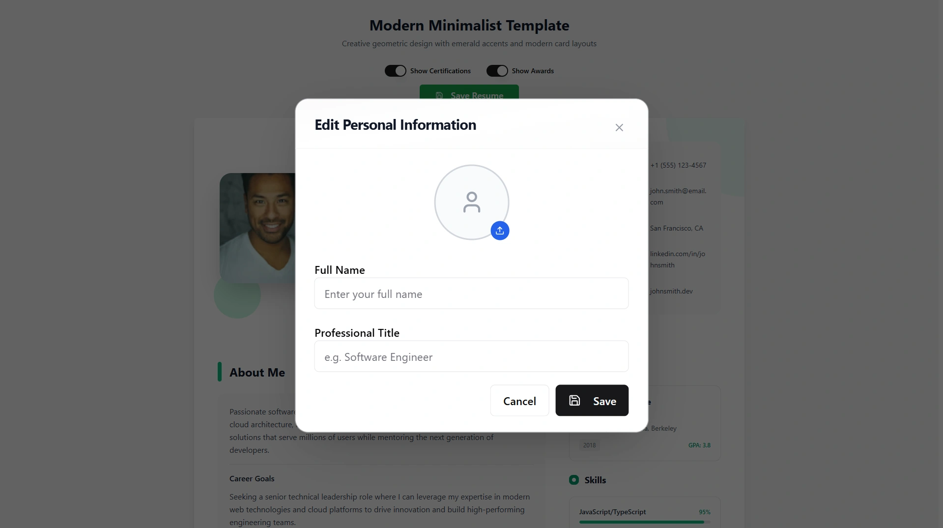 resume builder