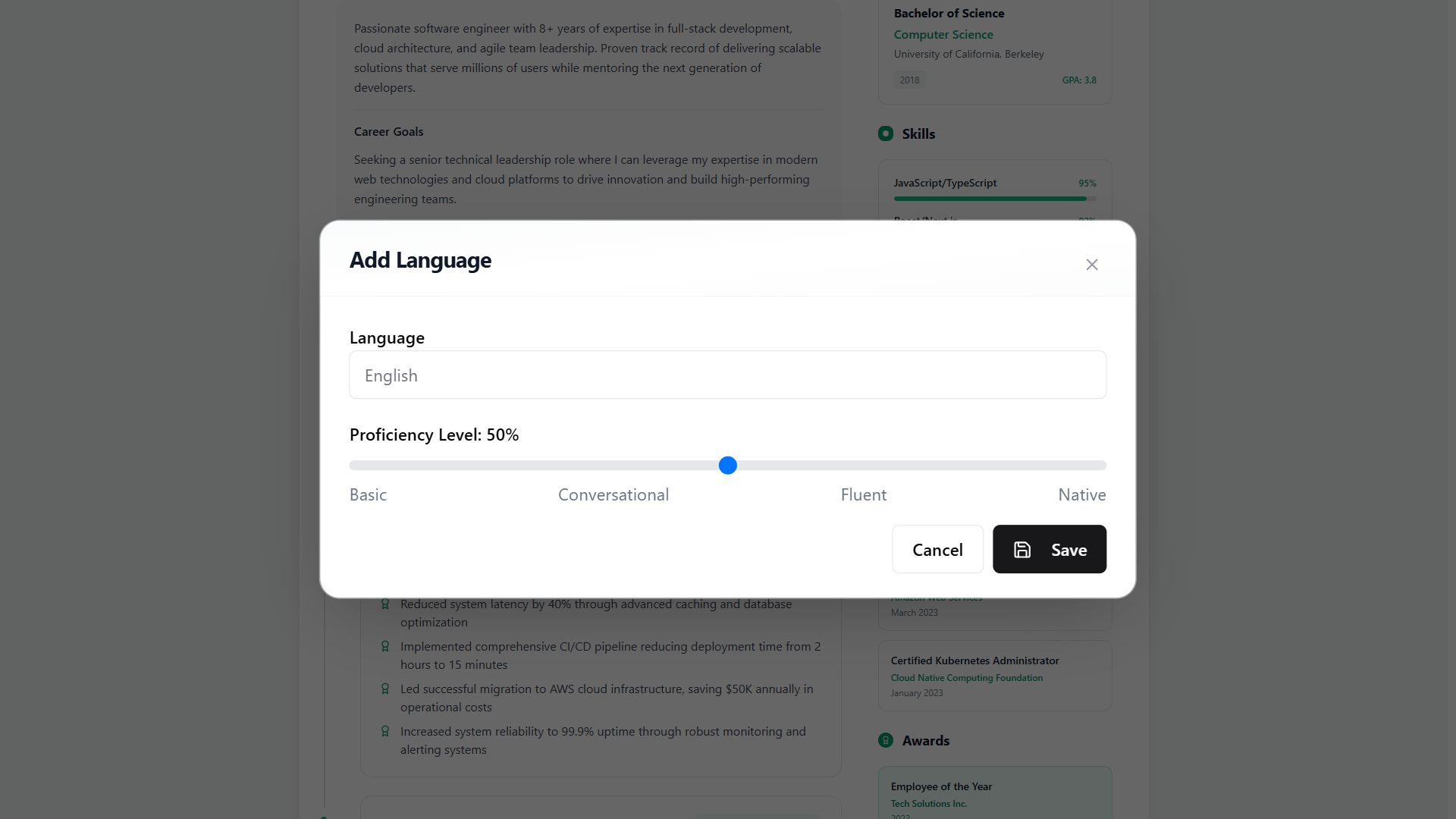 resume builder