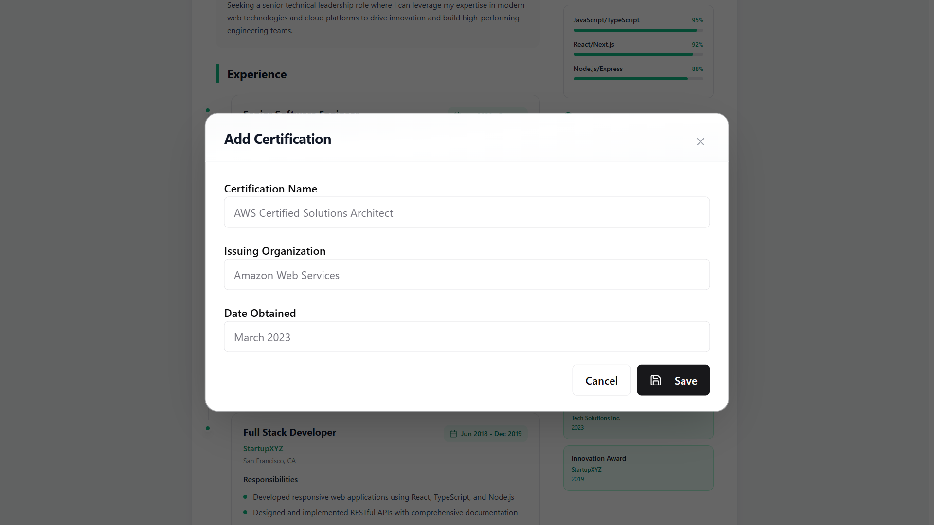 resume builder