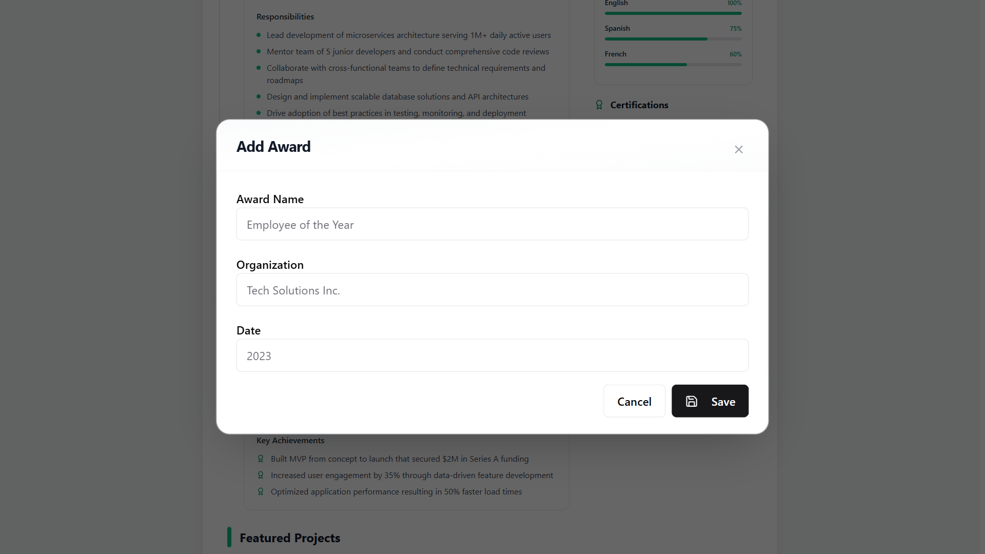 resume builder