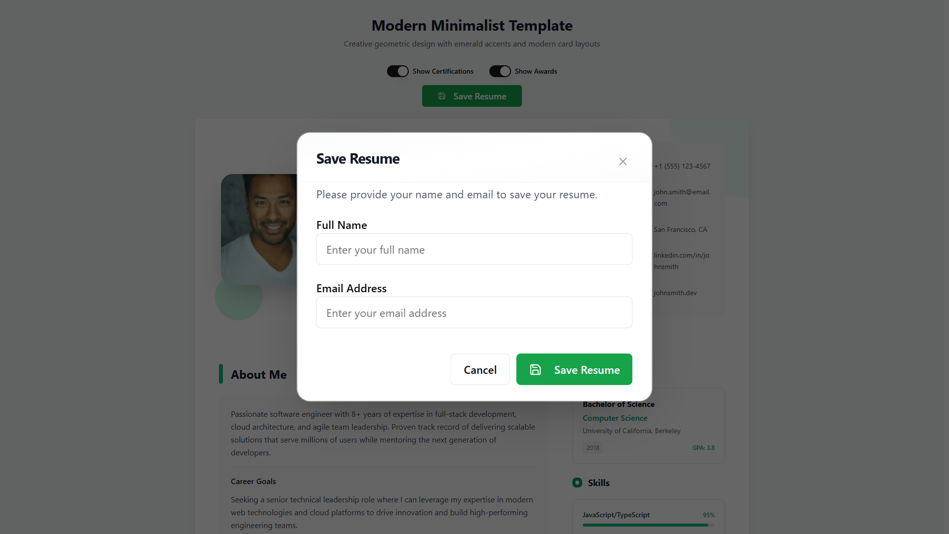 resume builder