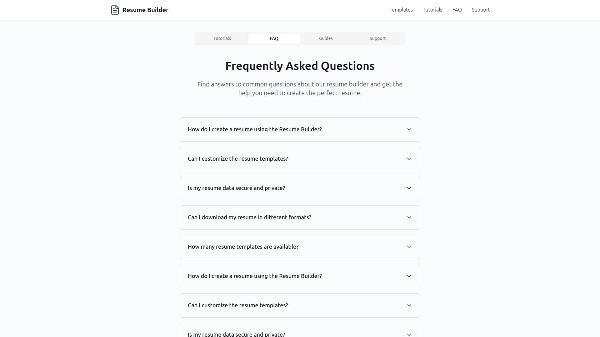 resume builder