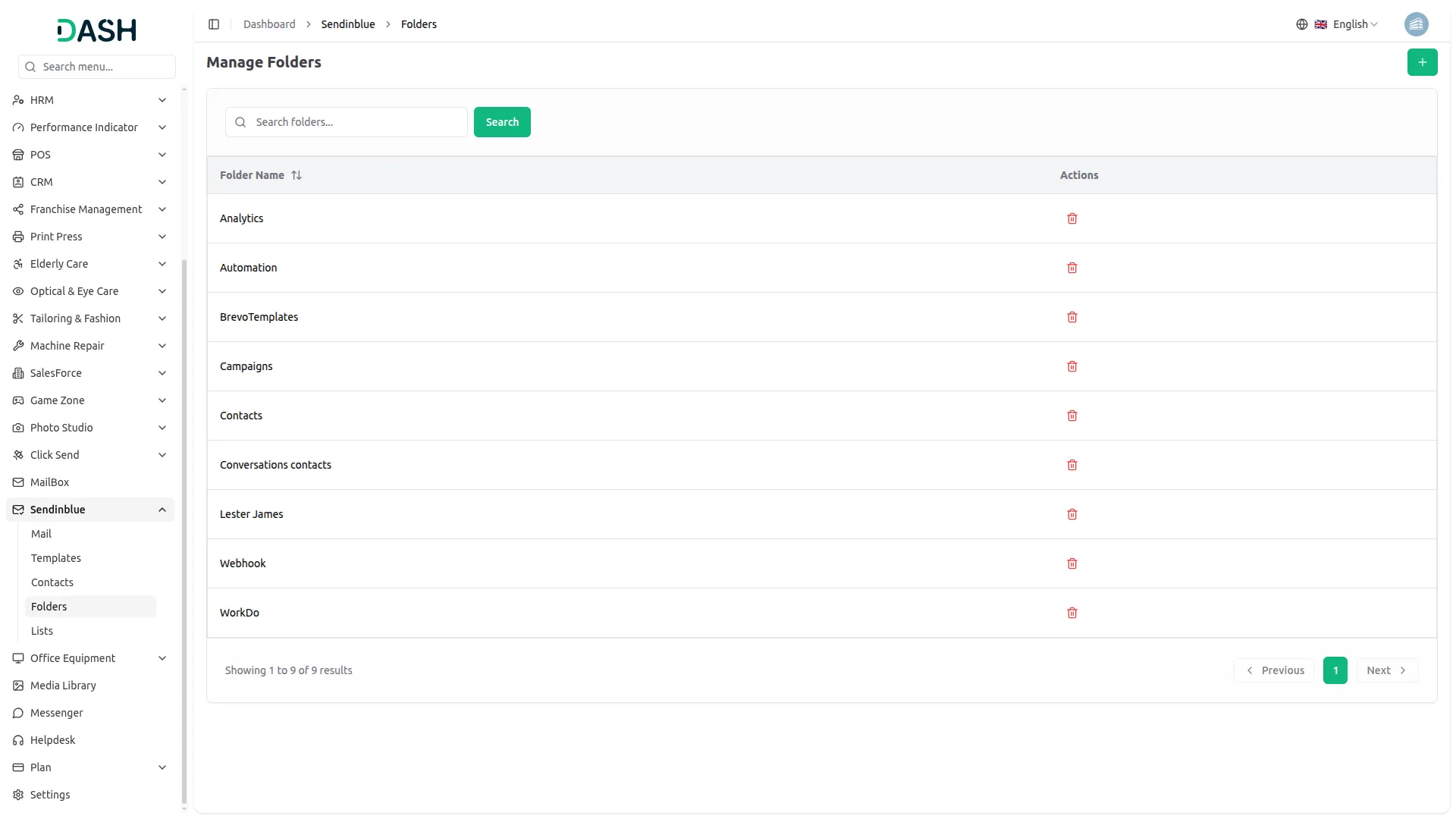 Manage Folders