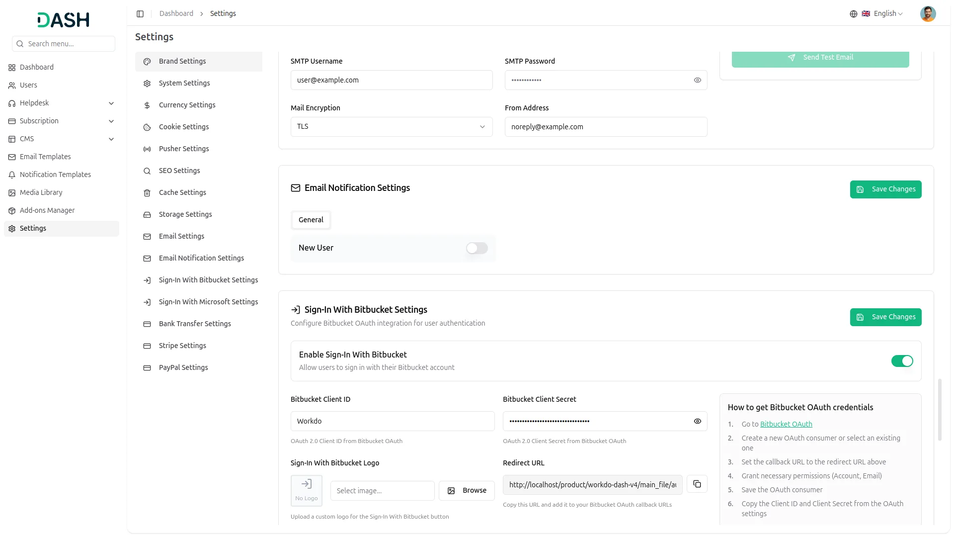 Sign-in with bitbucket