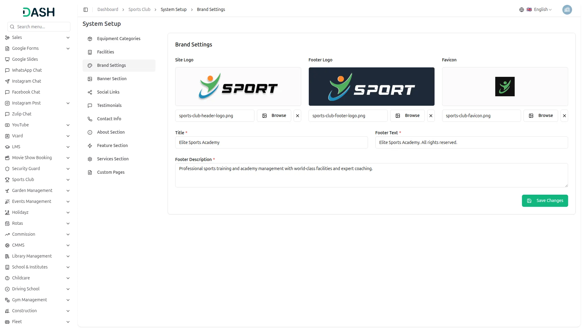 Sports Club Management