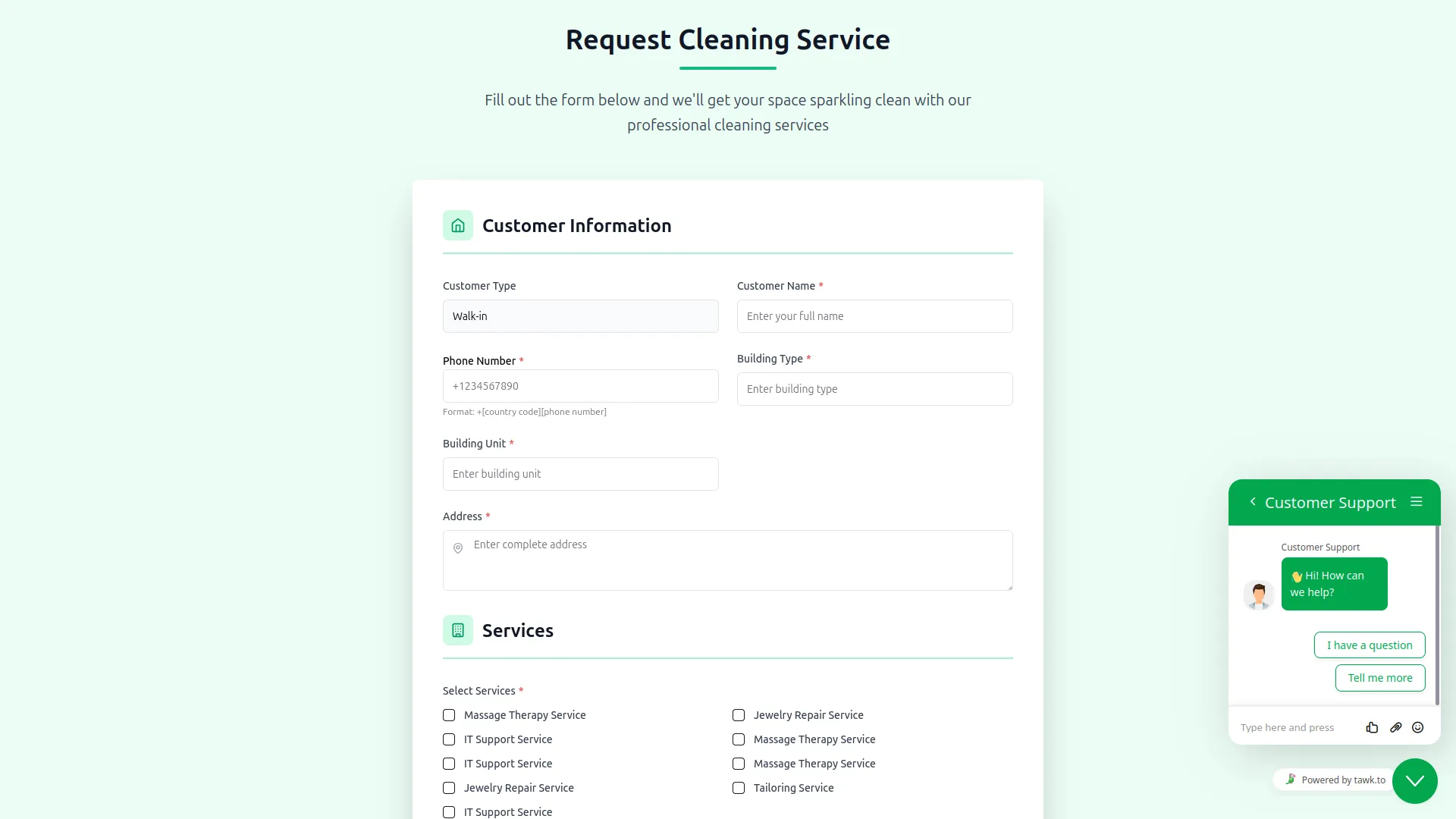 tawk-to-messenger dash saas