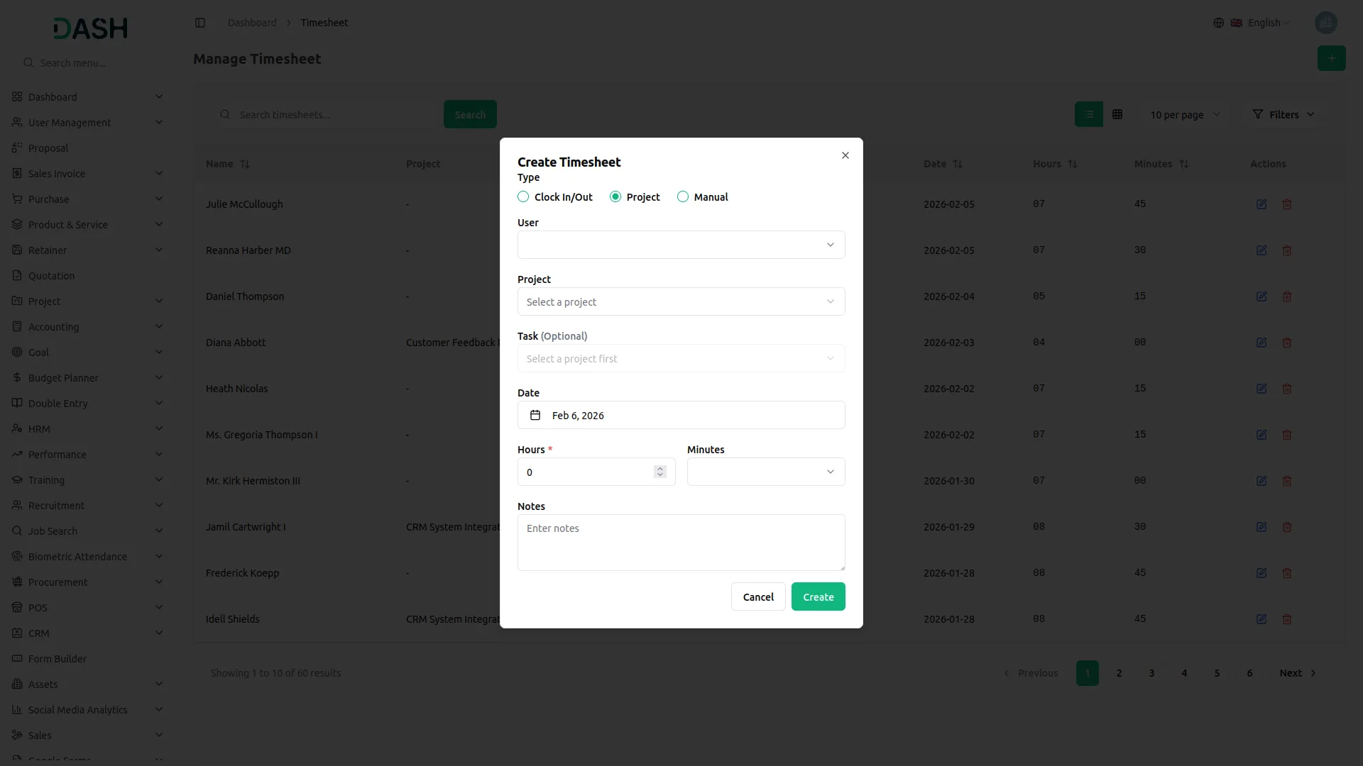 timesheet