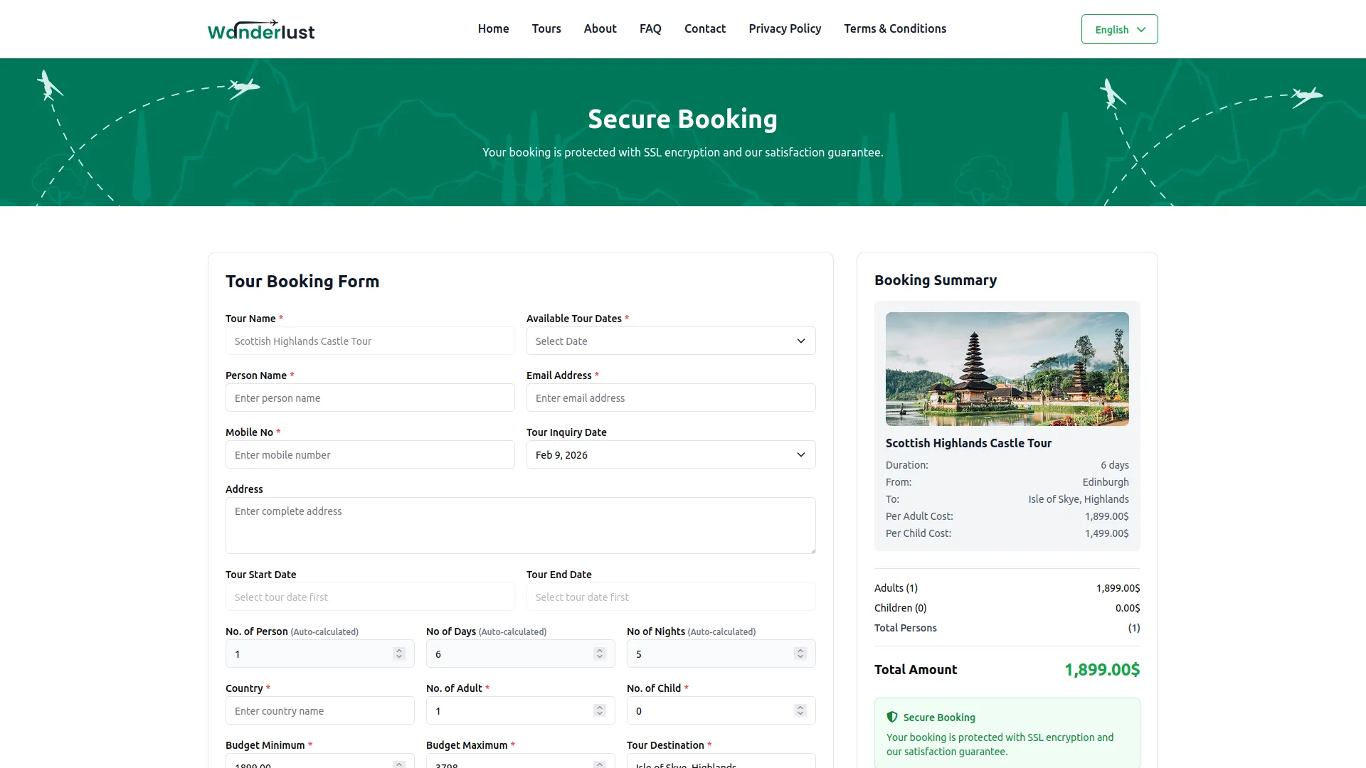 tour and travel management