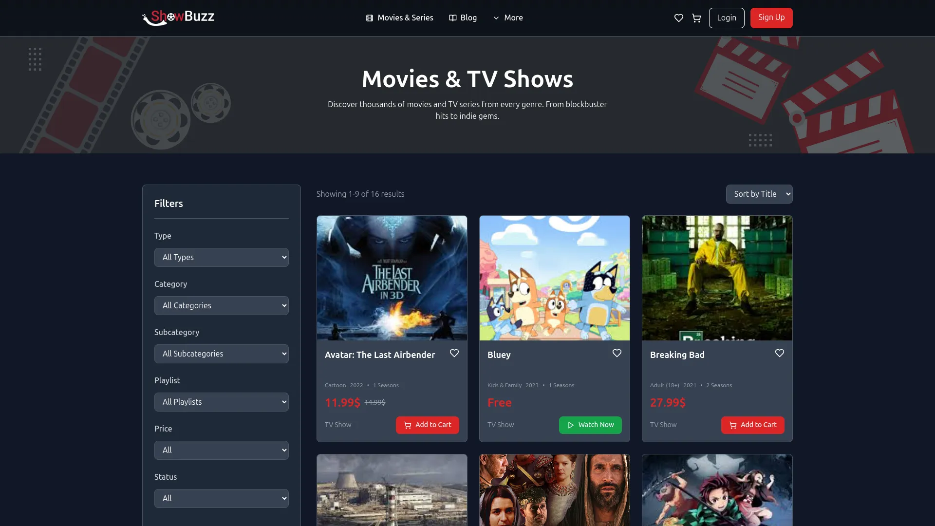 Movie & Tv Studio management