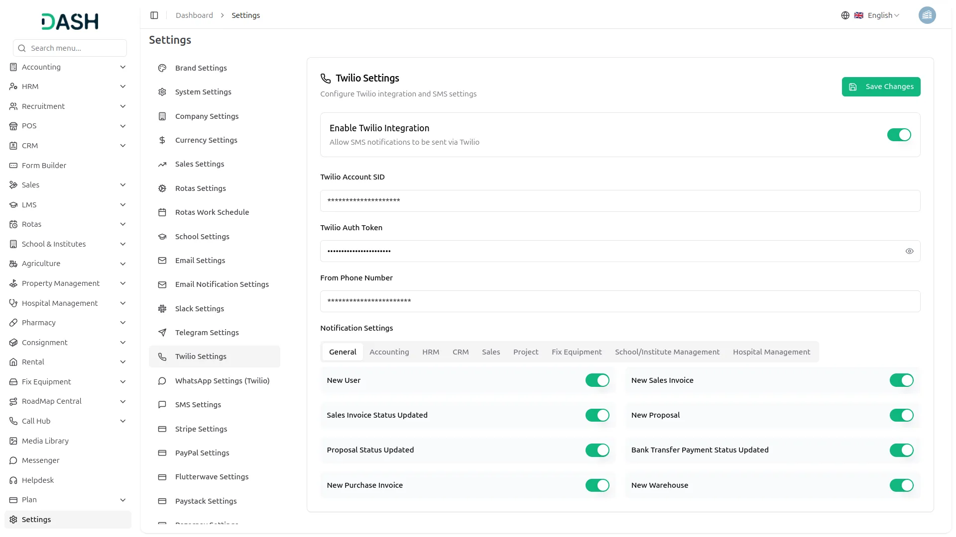 twilio dash saas