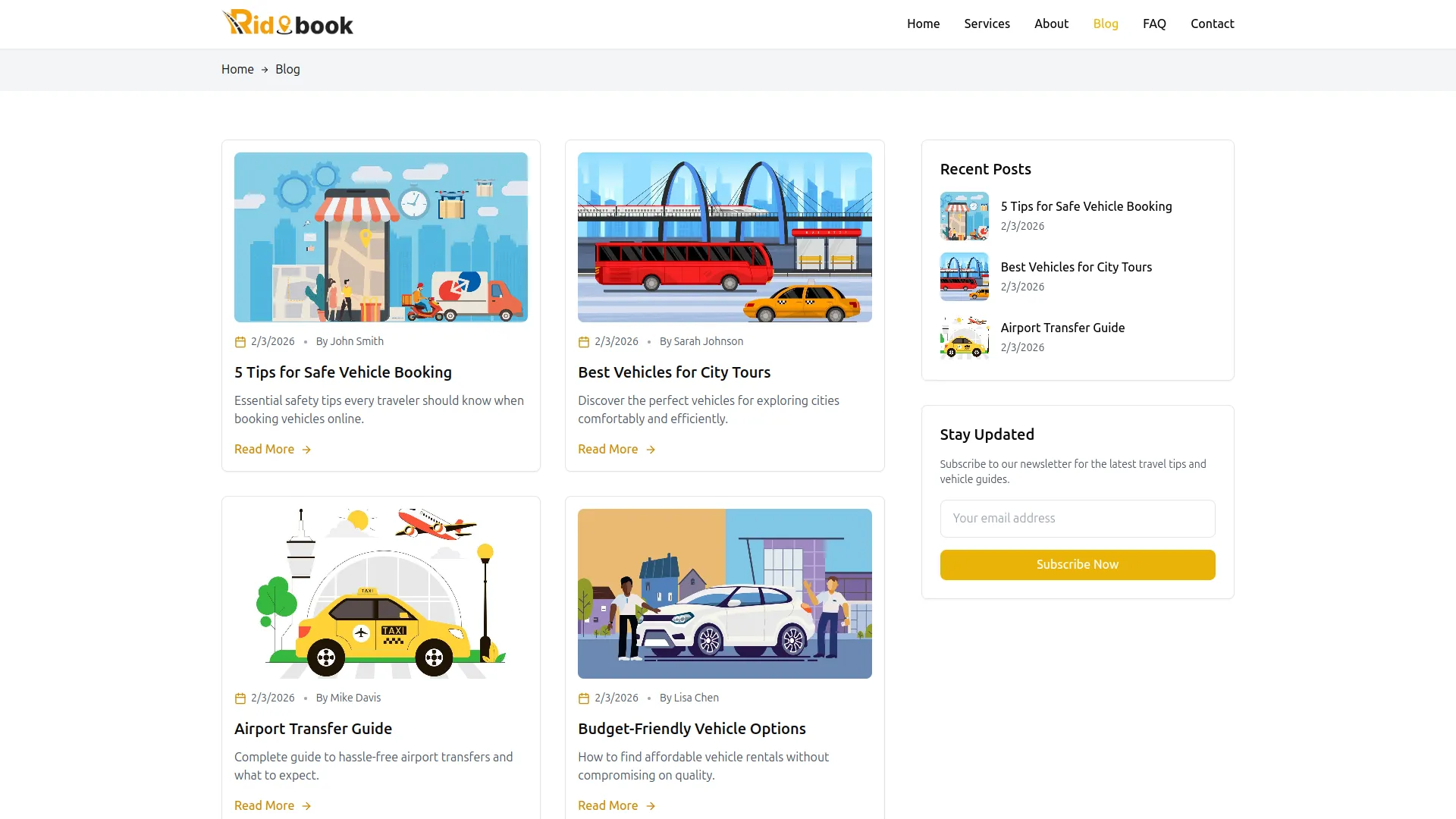 vehicle booking