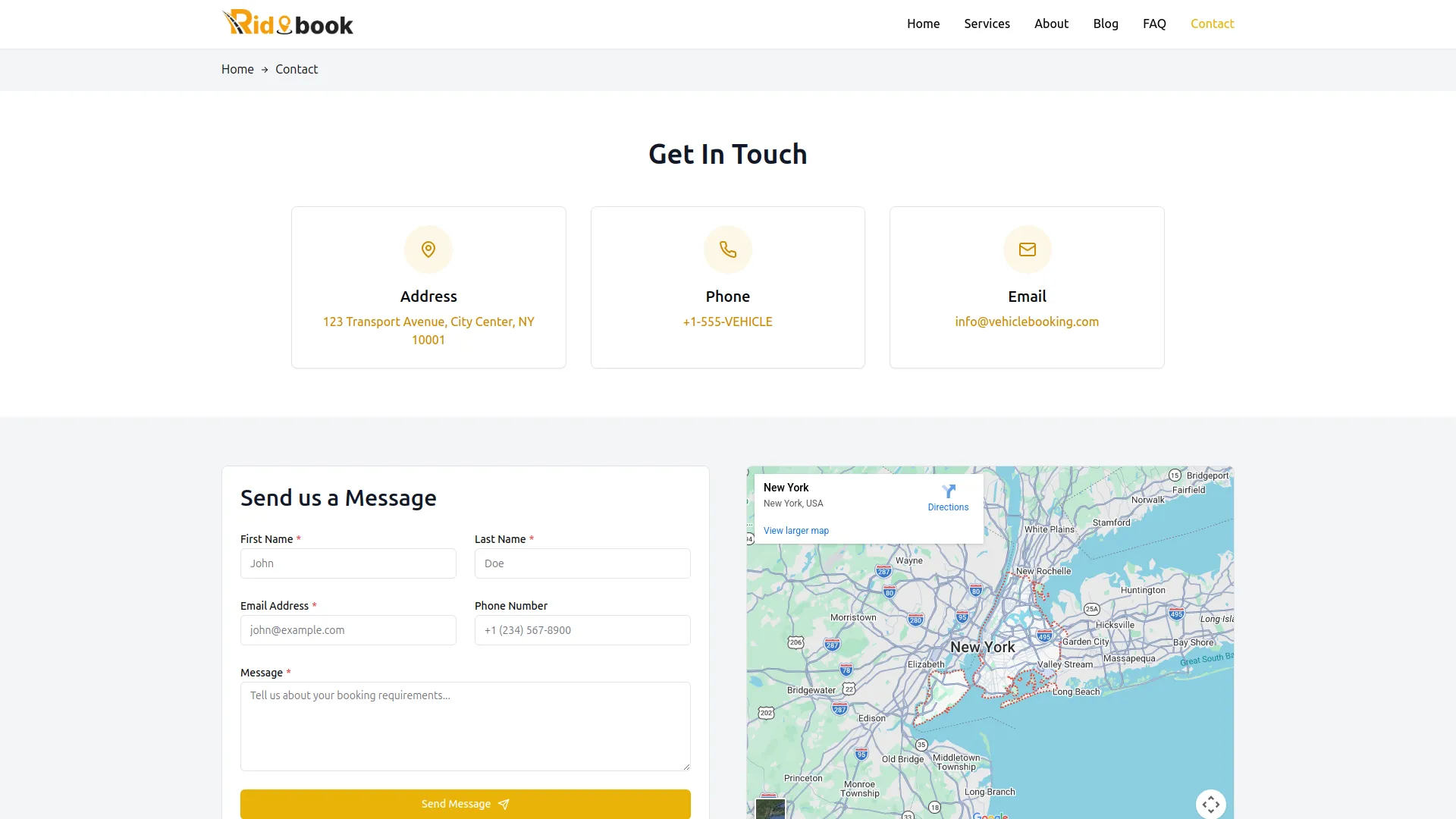 vehicle booking