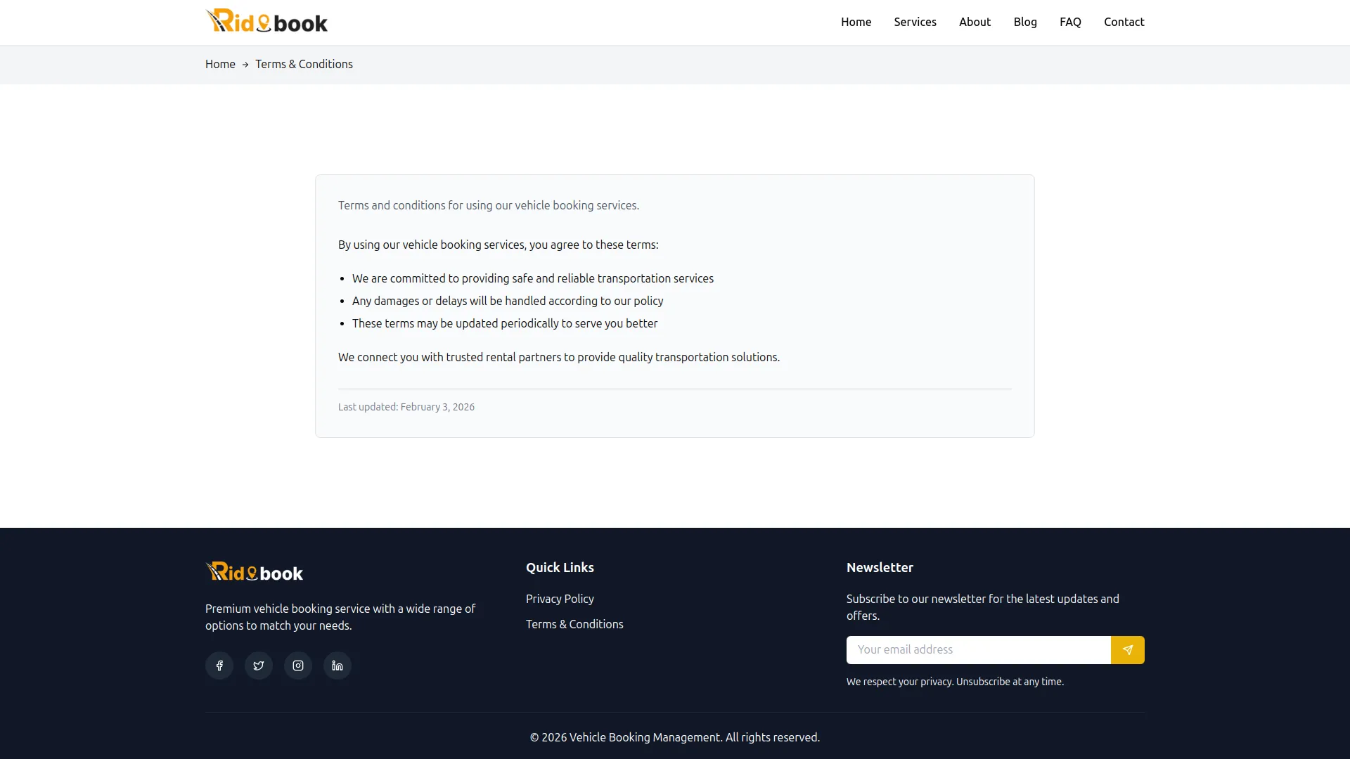 vehicle booking