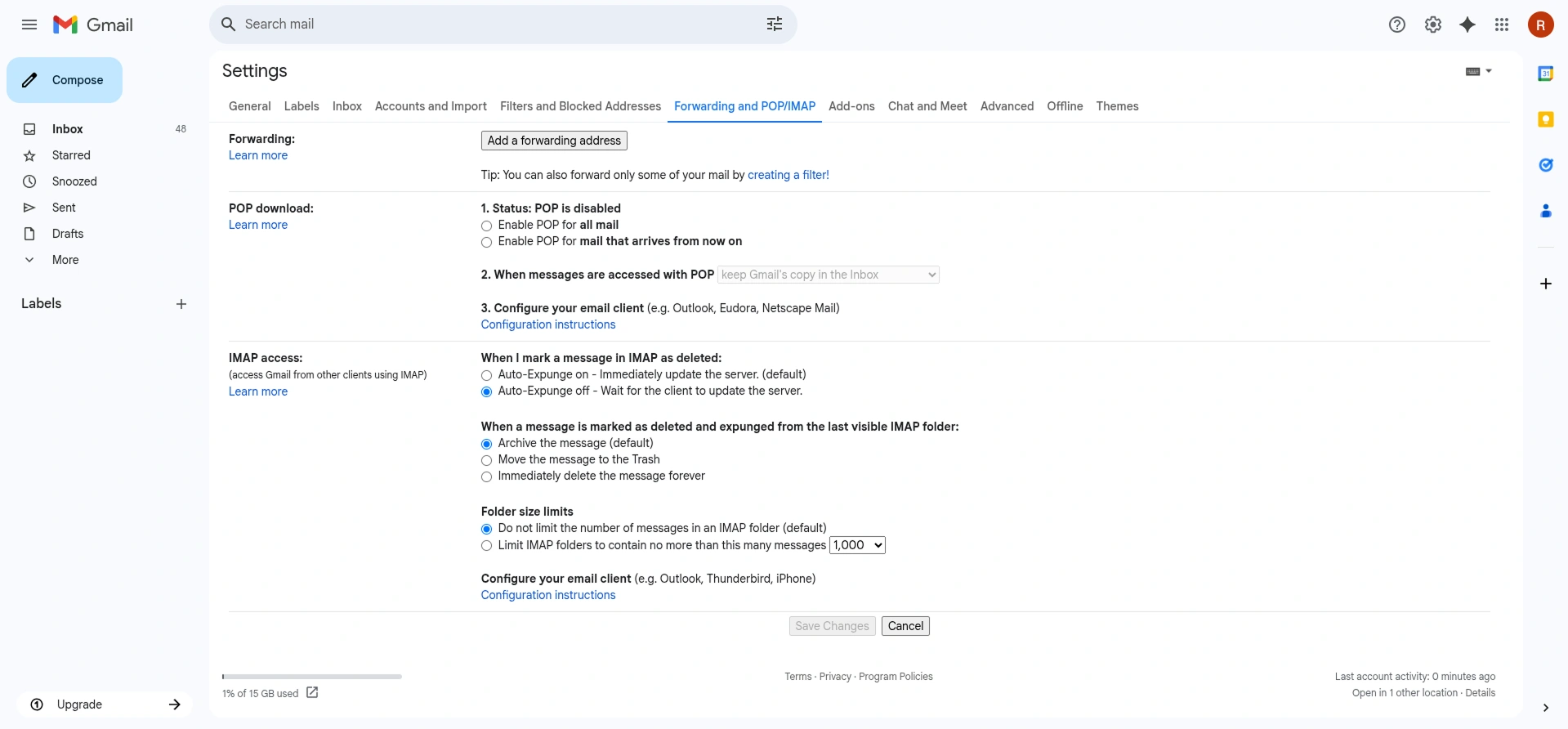 IMAP Credentials