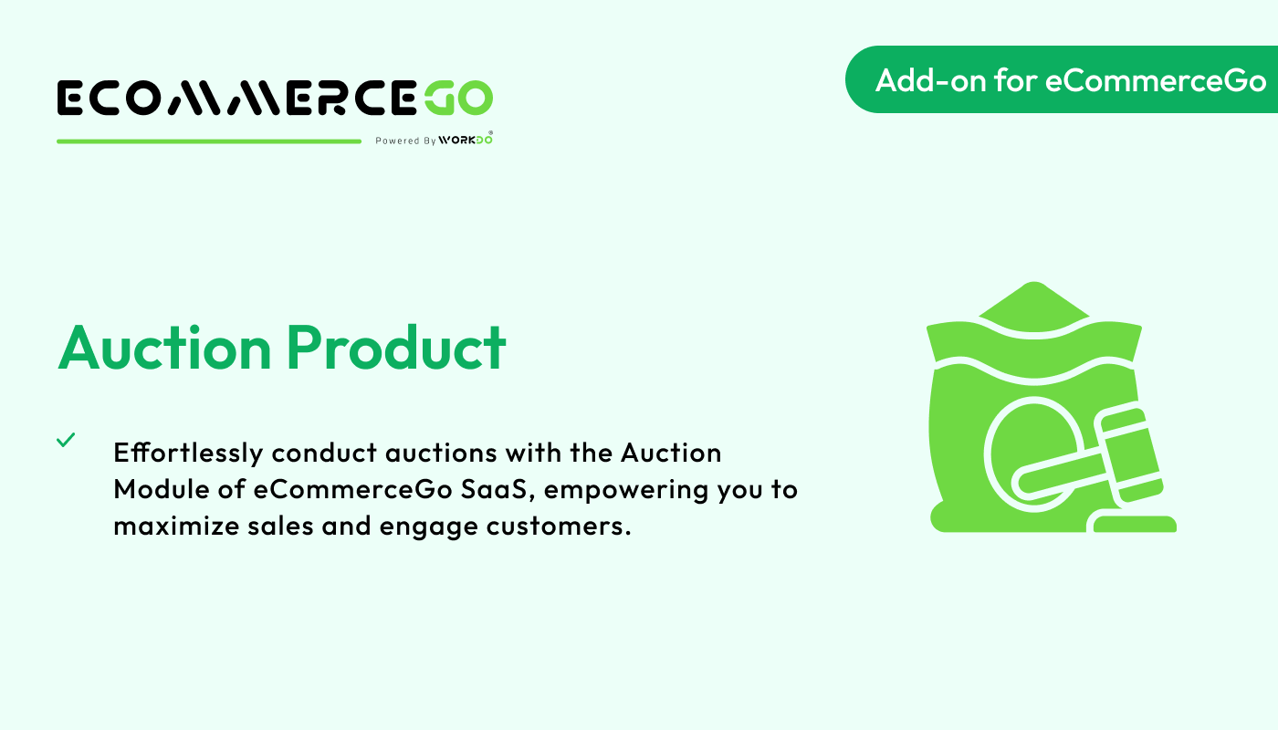 Auction Product – eCommerceGo Addon - WorkDo