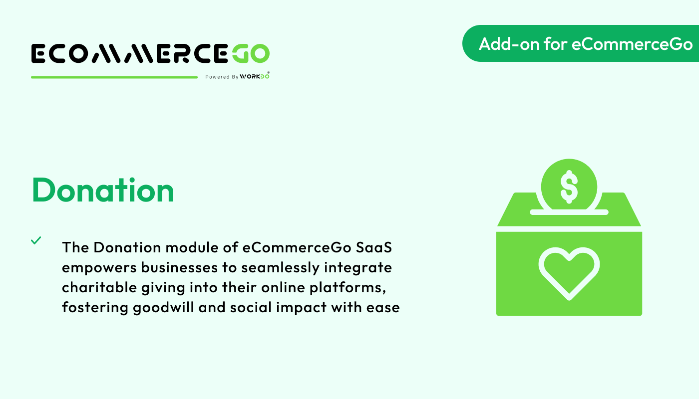 Donation – eCommerceGo Addon - WorkDo