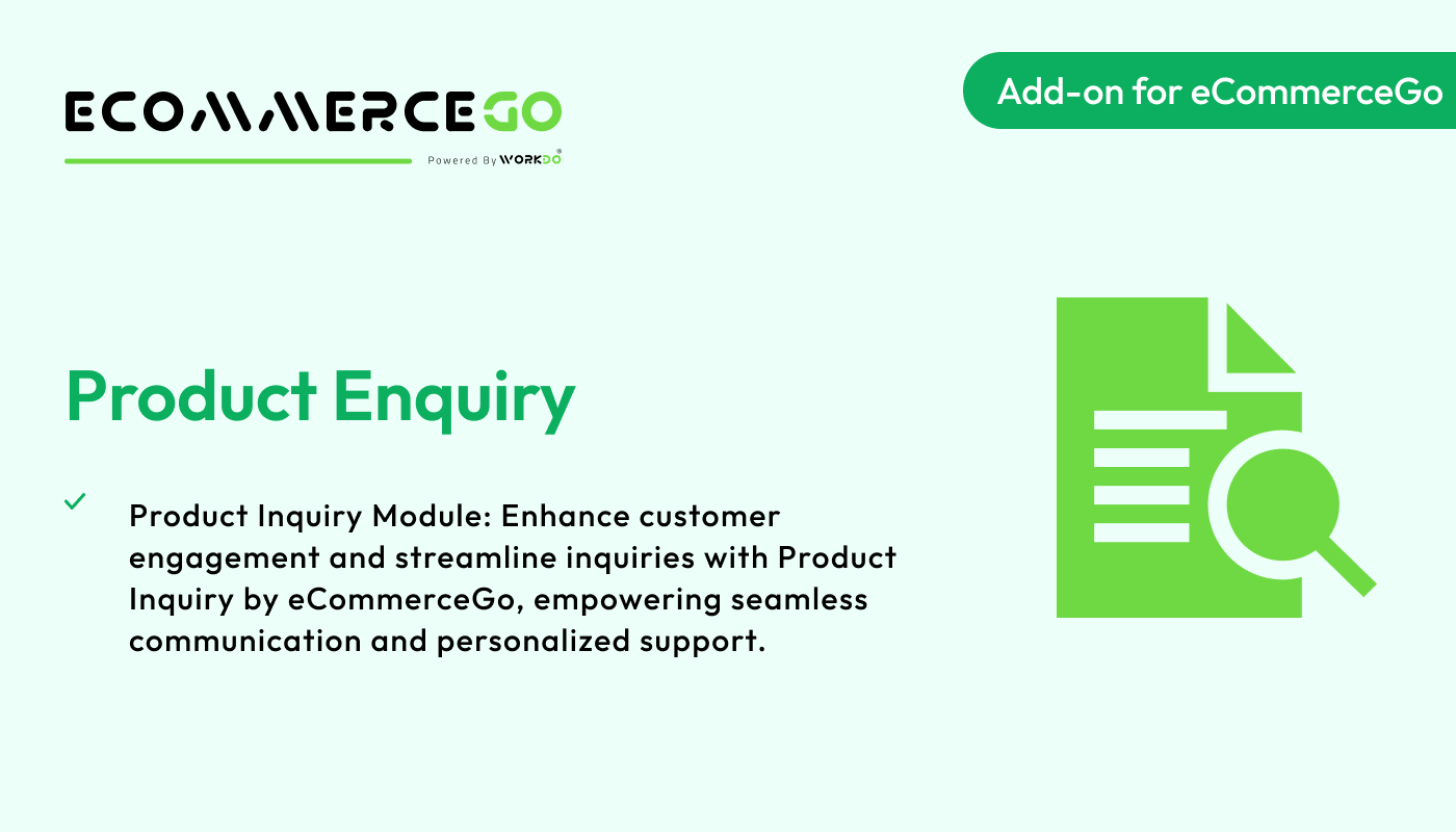 Product Enquiry – eCommerceGo Addon - WorkDo