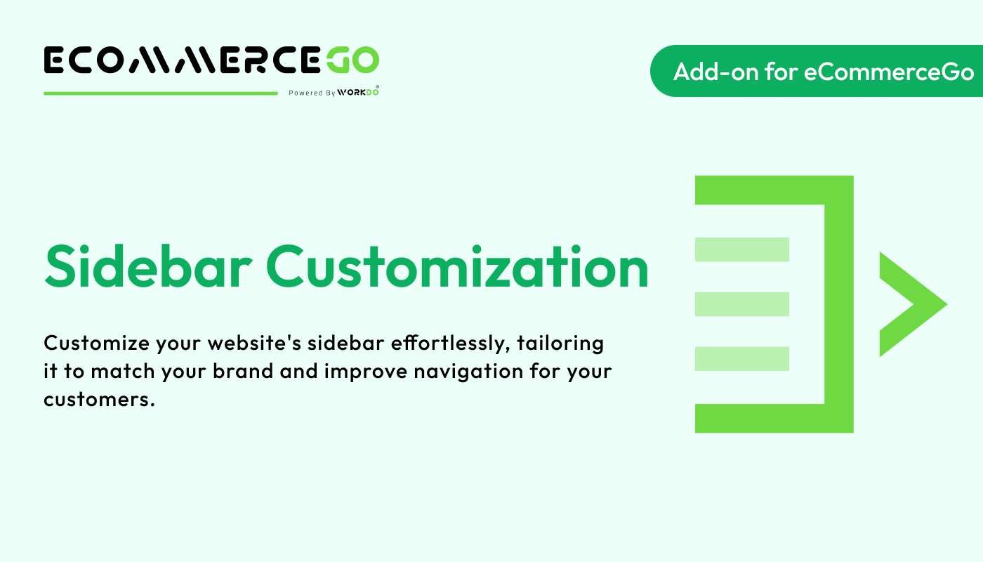 Sidebar Customization – eCommerceGo Addon - WorkDo