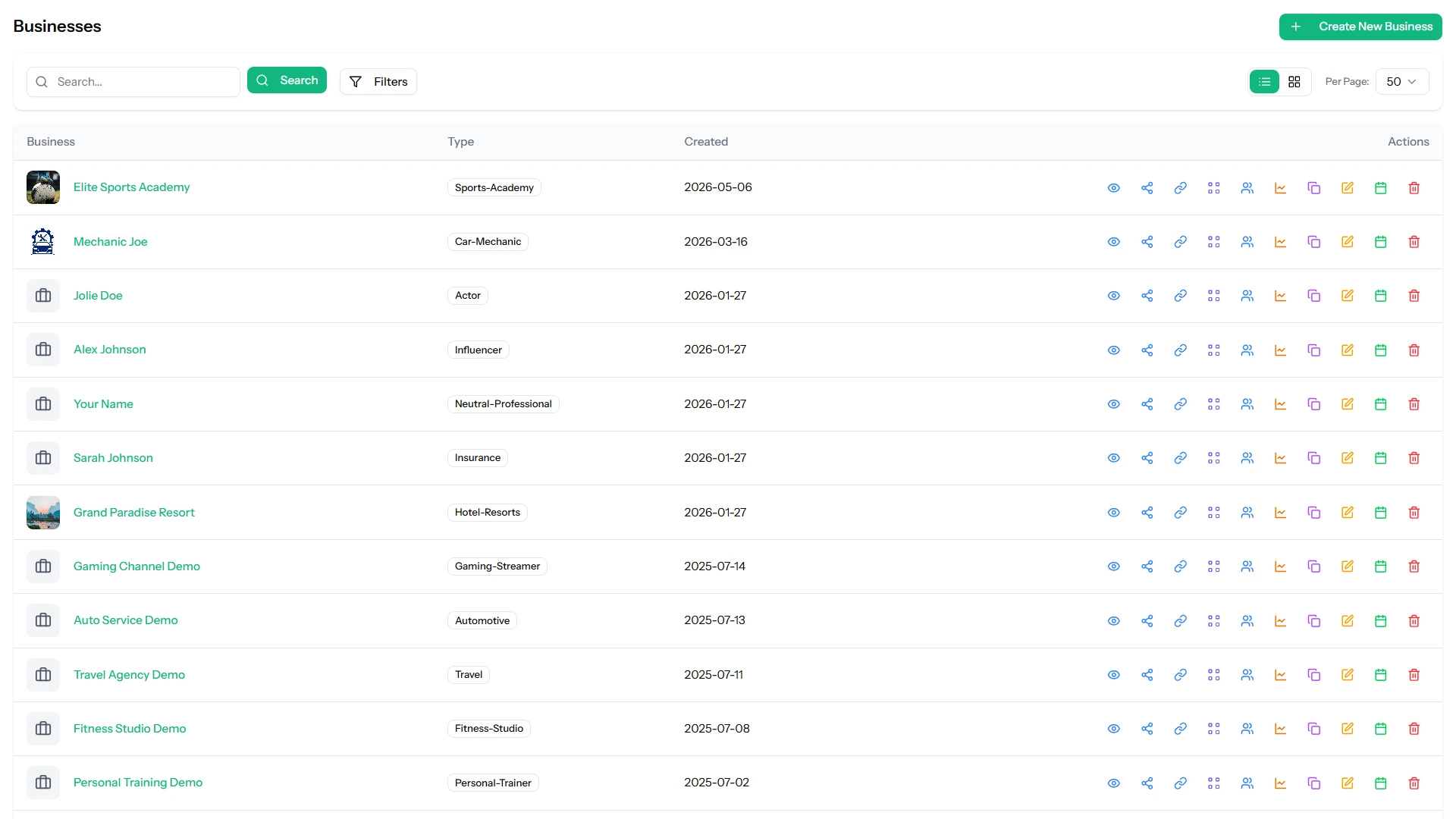vCard SaaS Preview 3
