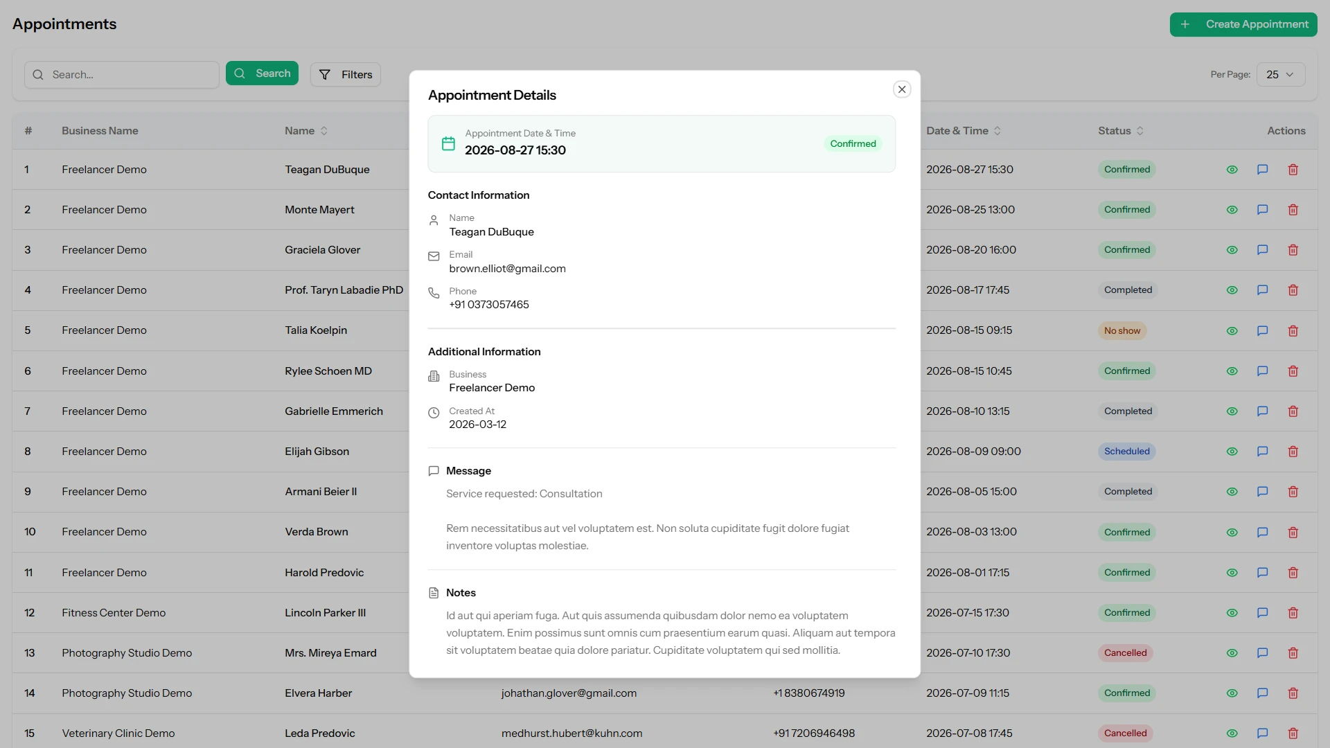 vCard SaaS Preview 6
