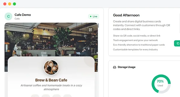 vCard SaaS digital business card