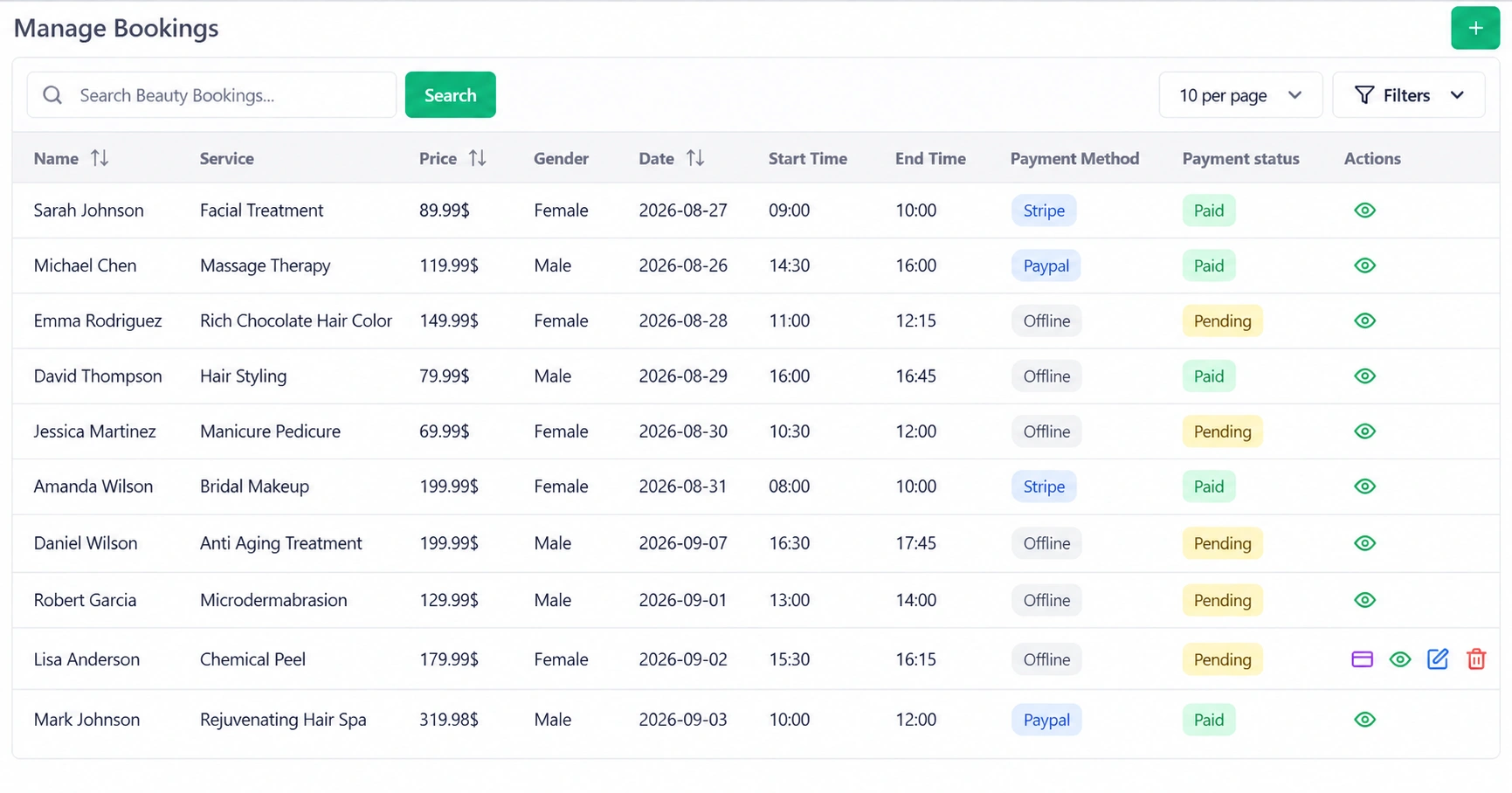 Online Booking & Scheduling