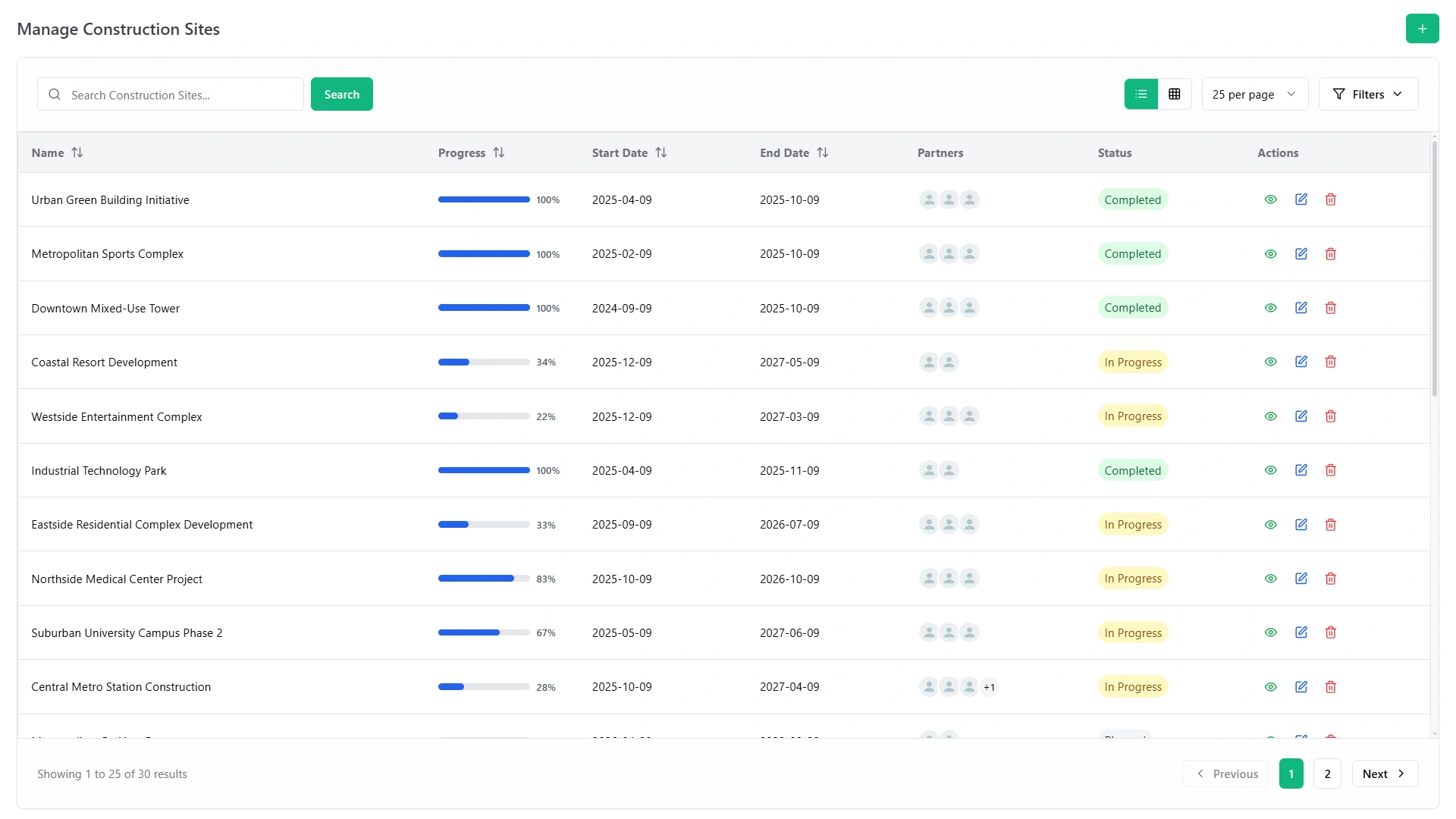 Construction Site & Project Tracker