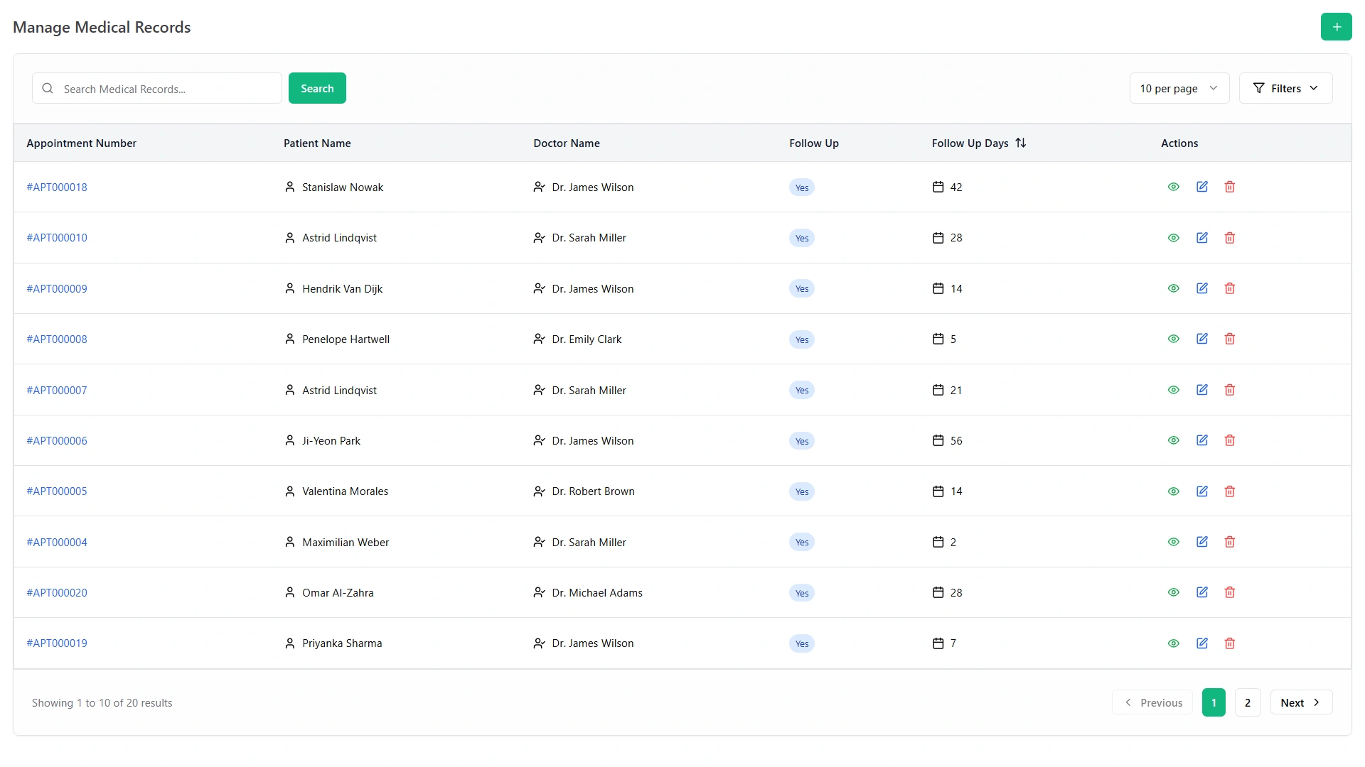 Digital Medical Record Management