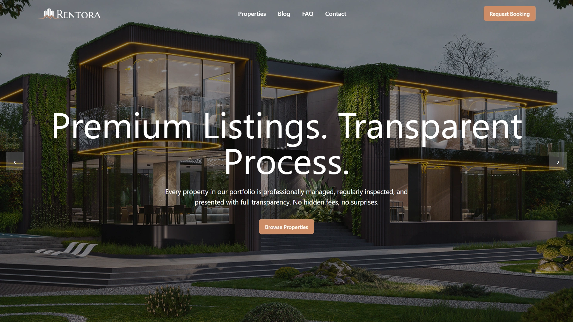 Property Listing Website Homepage