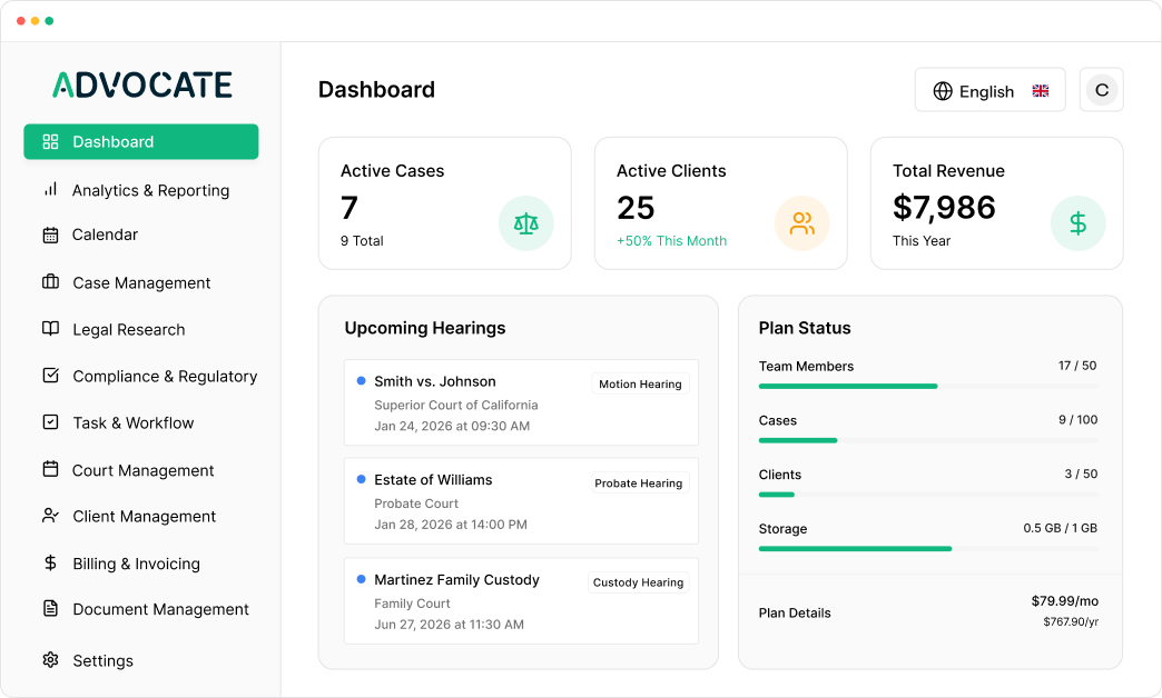 advocate-saas-dashboard