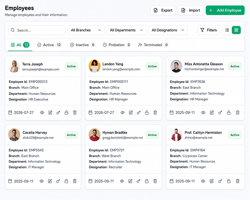 employee management dashboard