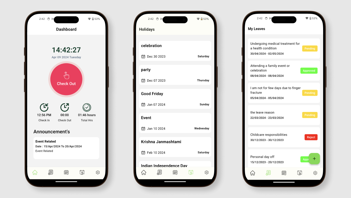 Attendance – Dash Mobile App