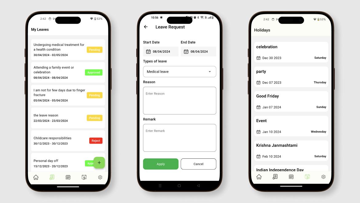 Attendance – Dash Mobile App