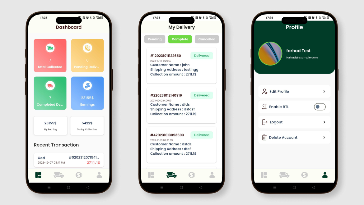 eCommerceGo SaaS Delivery Boy App
