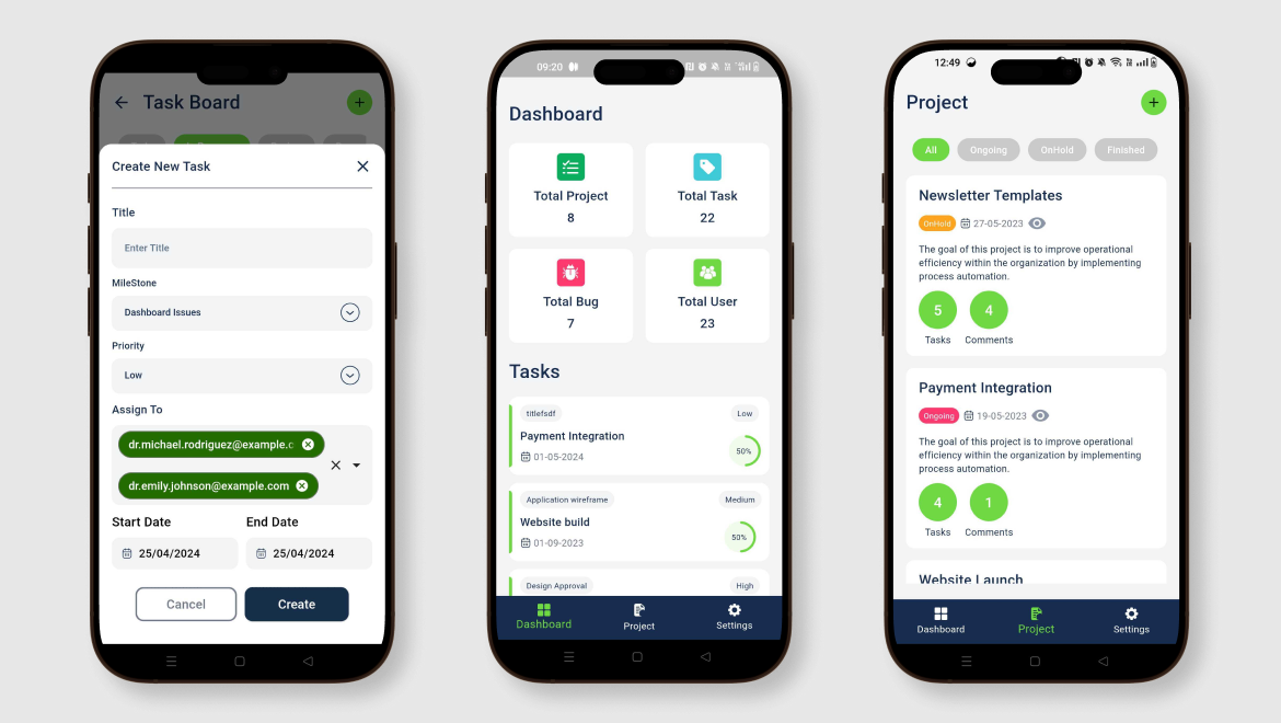 Project Management – Dash Mobile App
