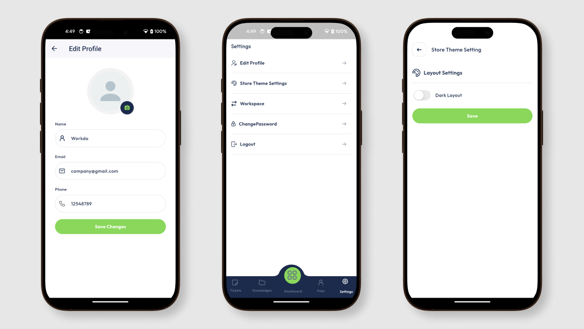 Support Ticket – Dash Mobile App