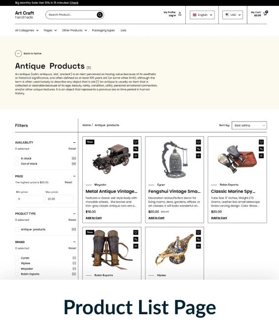 Artcraft Handmade Shopify Theme
