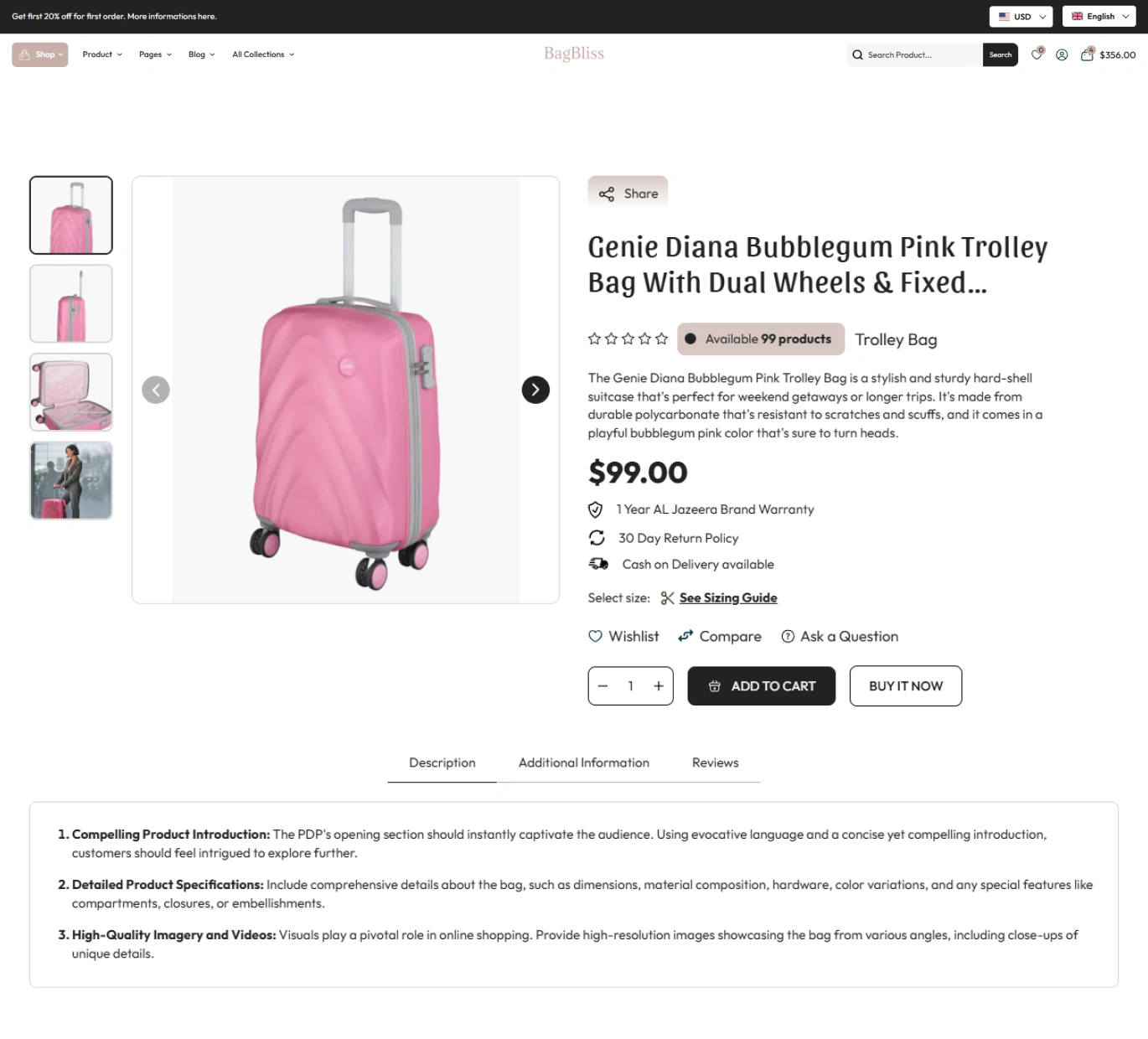 Bagbliss Shopify Theme - WorkDo