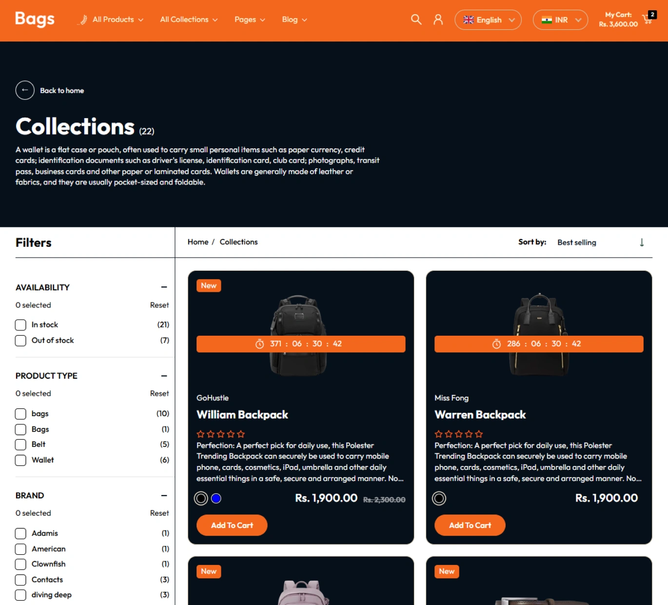 Bags Shopify Theme - WorkDo