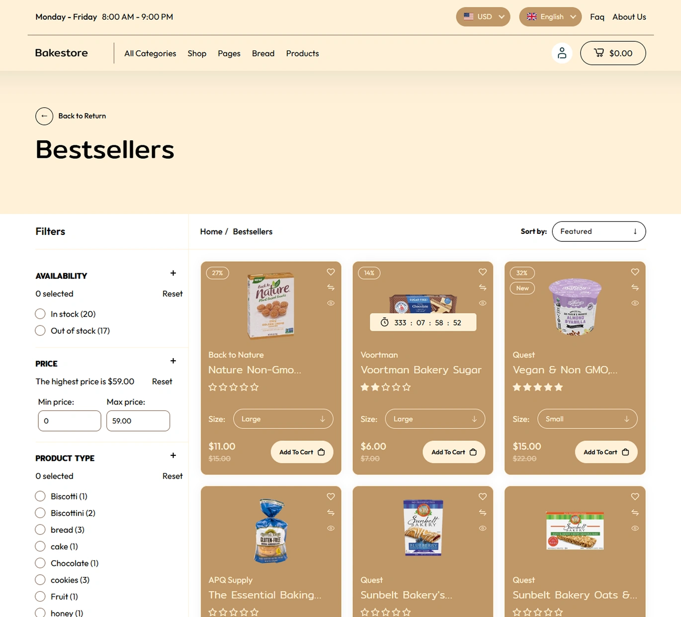 Bake Store Shopify Theme - WorkDo