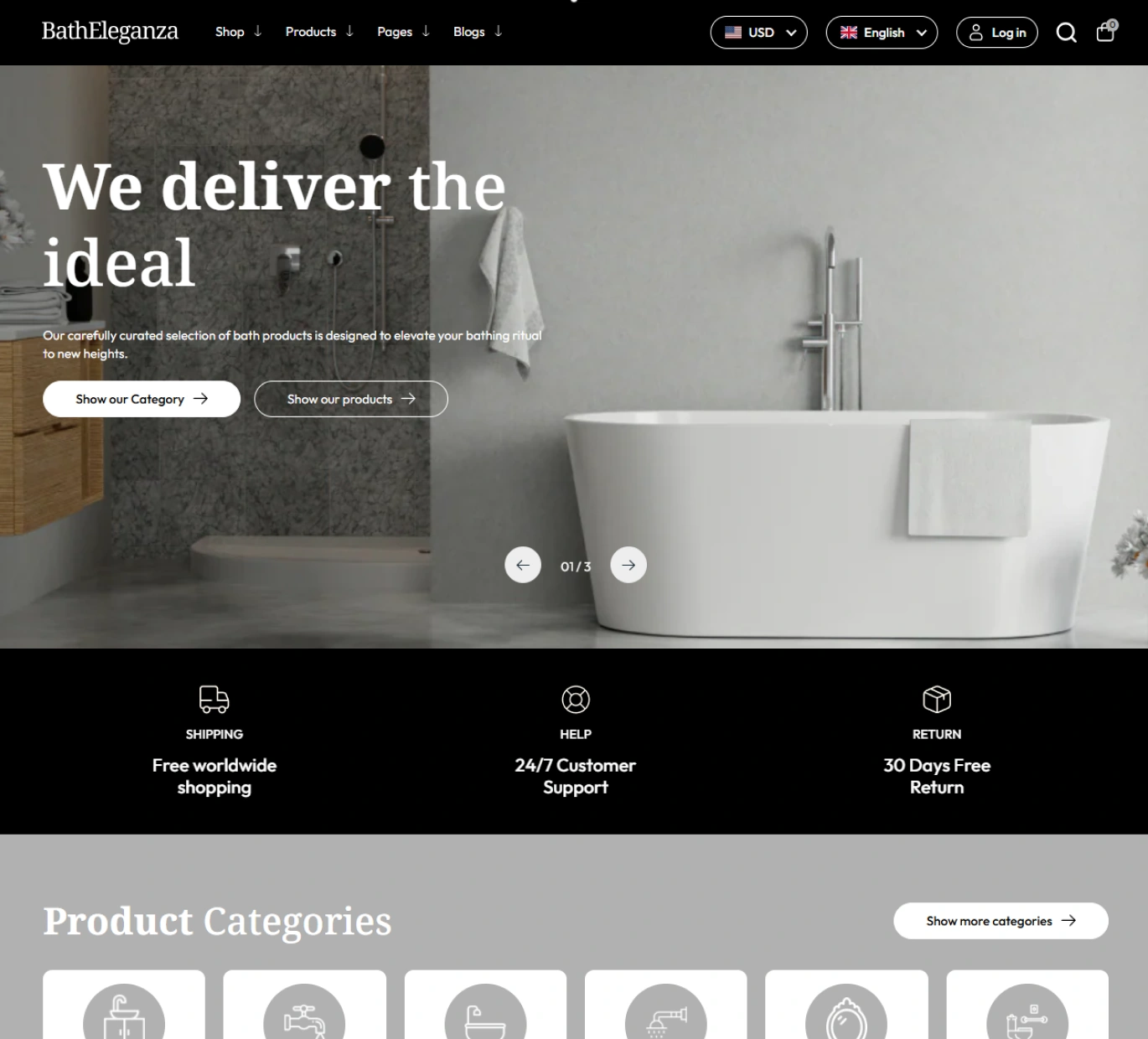 Bath eleganza Shopify Theme - WorkDo