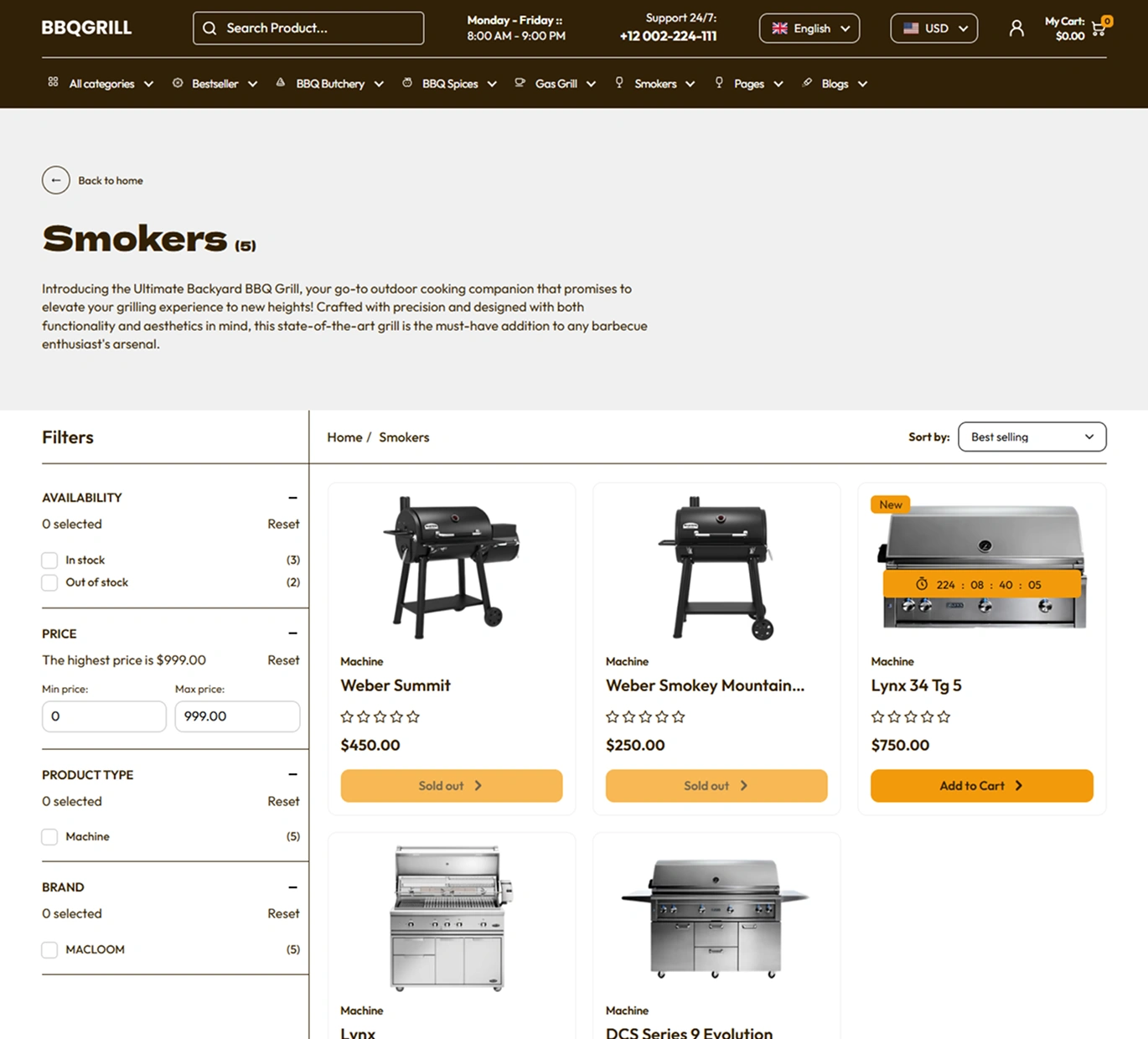 BBQ Grill Shopify Theme - WorkDo
