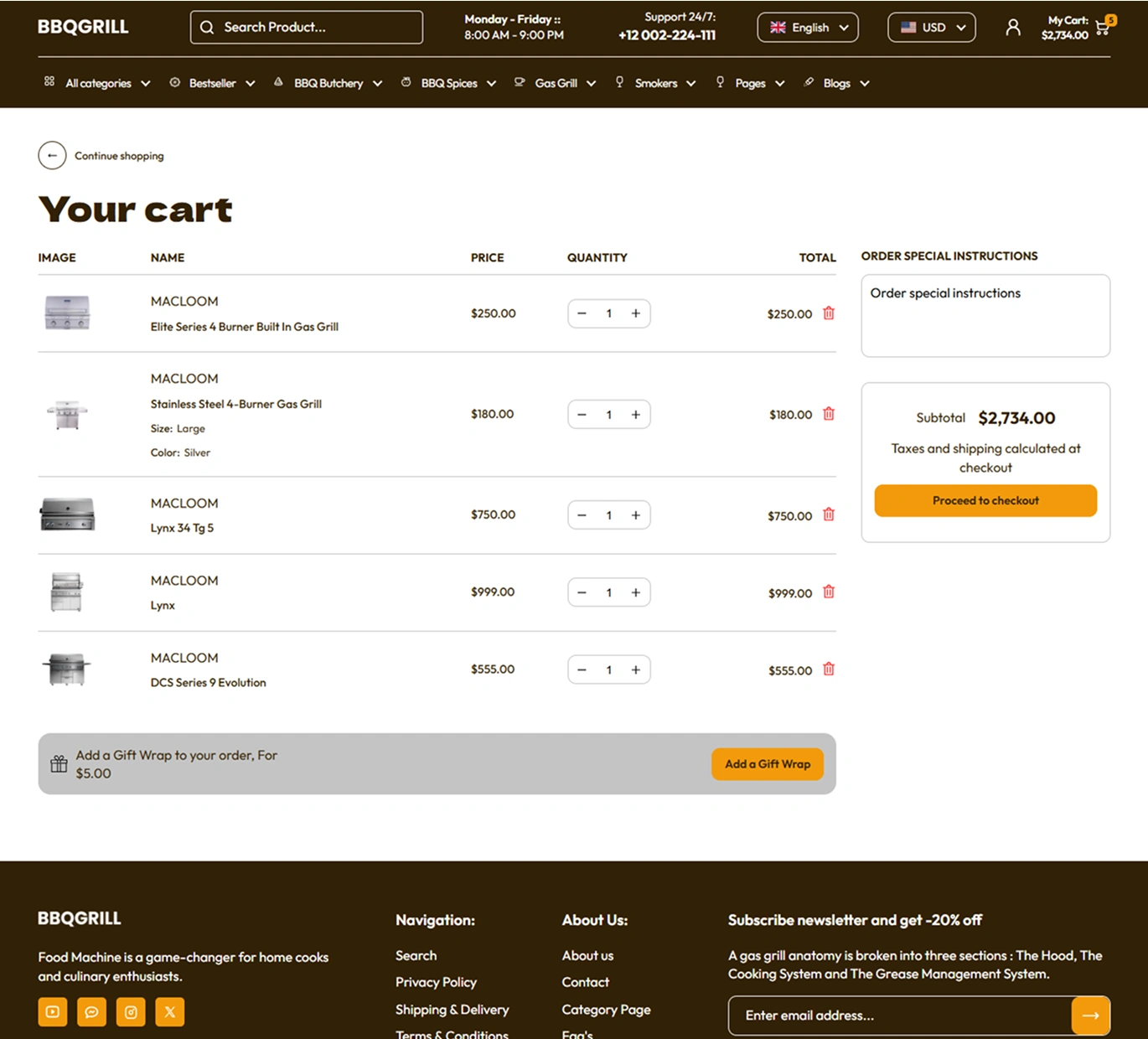 BBQ Grill Shopify Theme - WorkDo