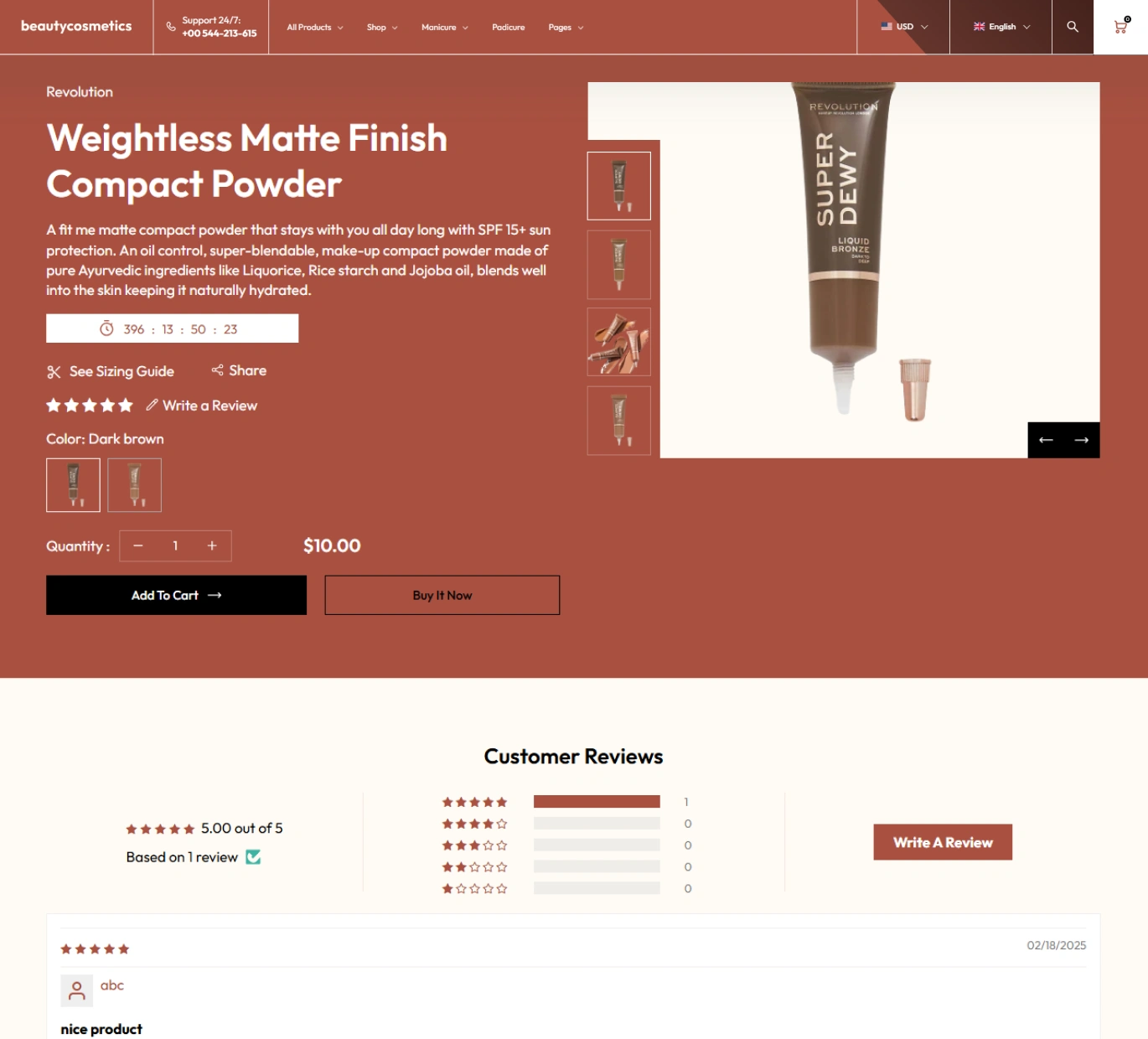 Beauty Cosmetics Shopify Theme - WorkDo