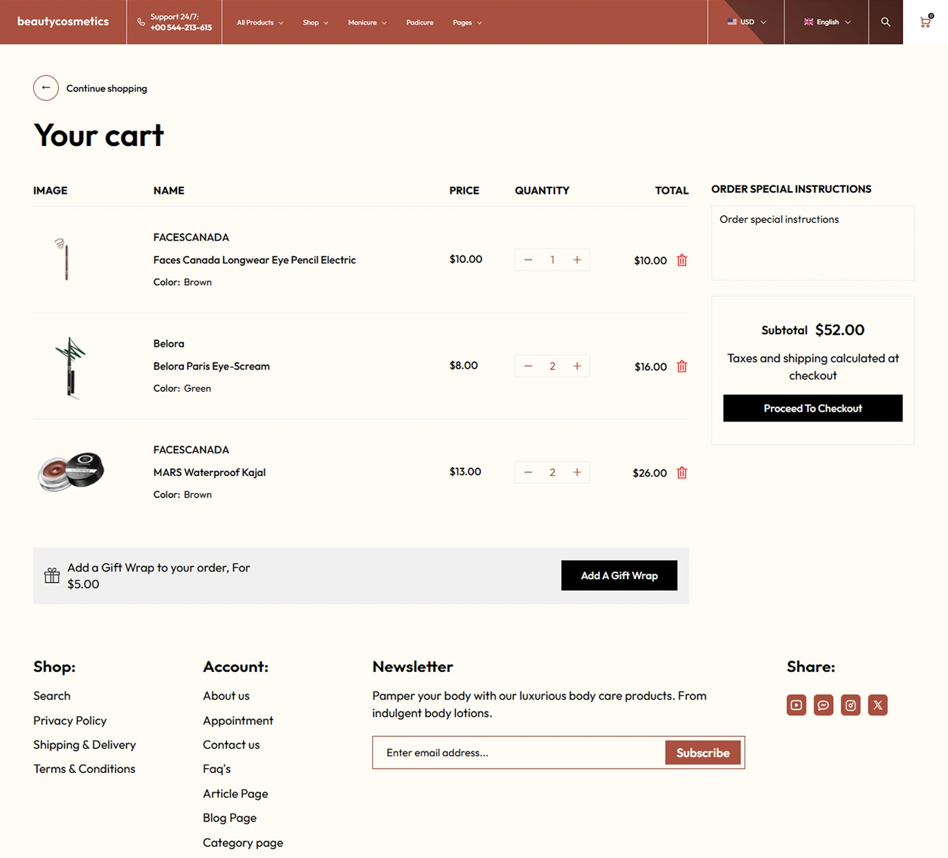 Beauty Cosmetics Shopify Theme - WorkDo
