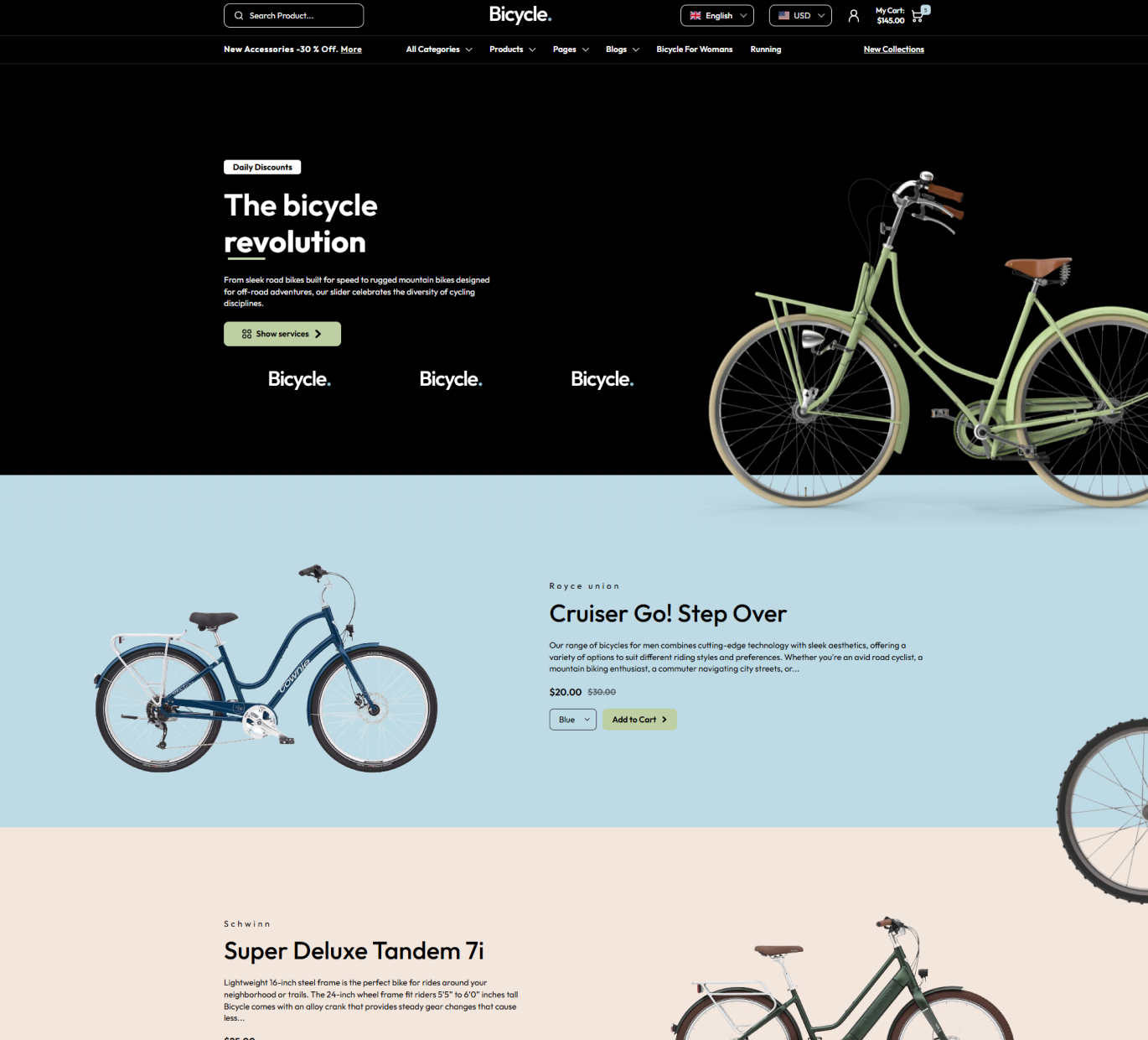Bicycles Shopify Theme - WorkDo