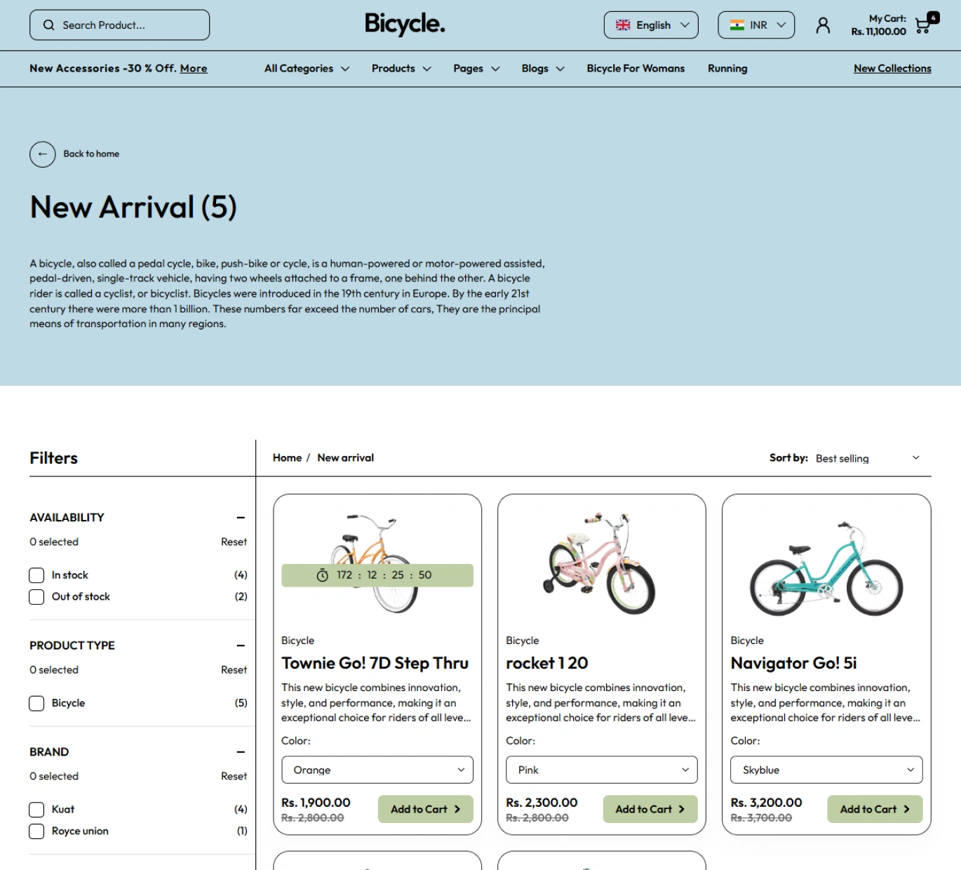 Bicycles Shopify Theme - WorkDo